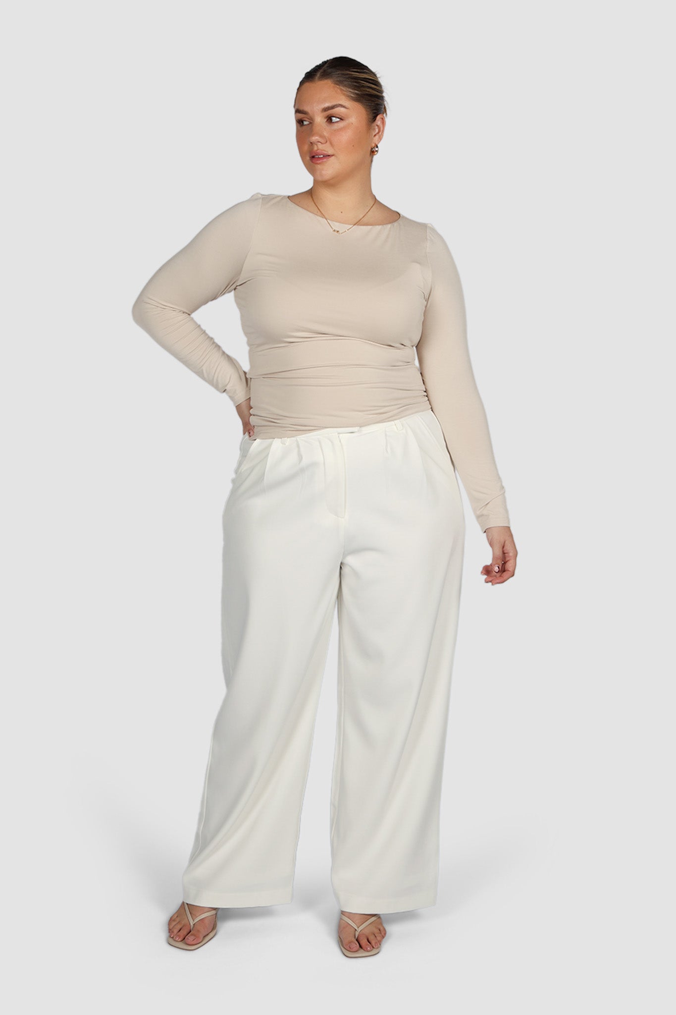 ULTRASOFT ORLA L/S TOP BEIGE