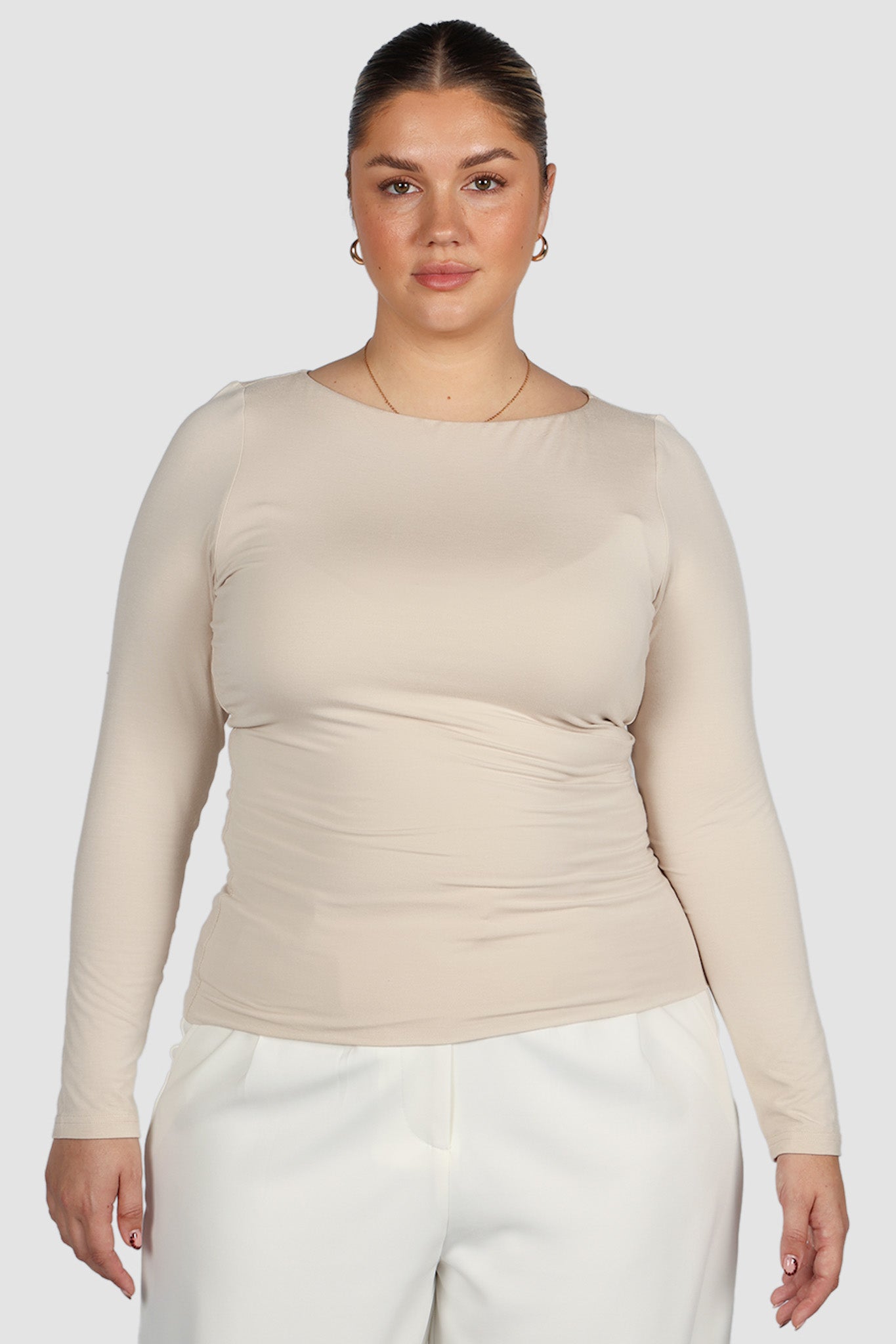 ULTRASOFT ORLA L/S TOP BEIGE