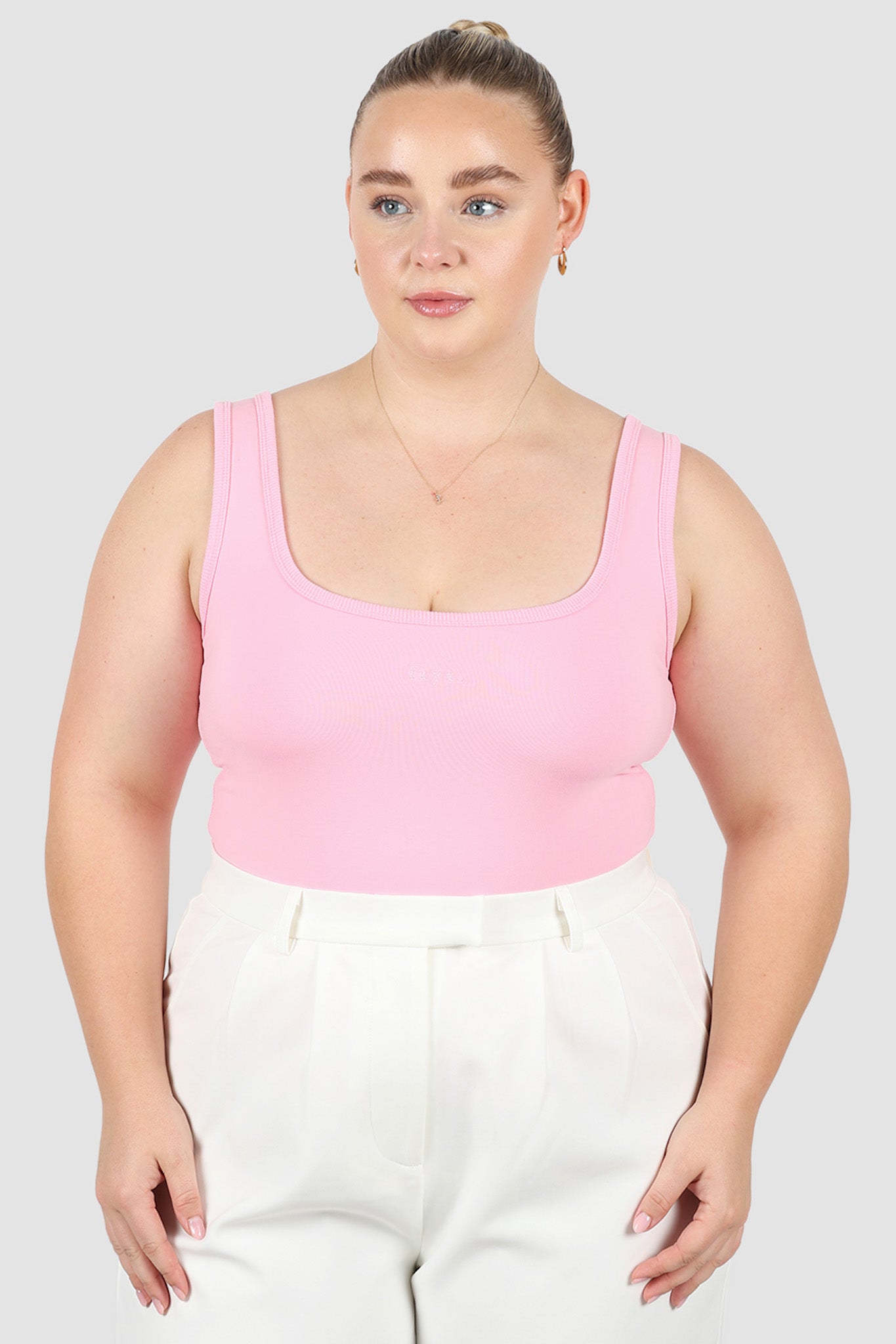 FAYT LOGO TANK SOFT PINK