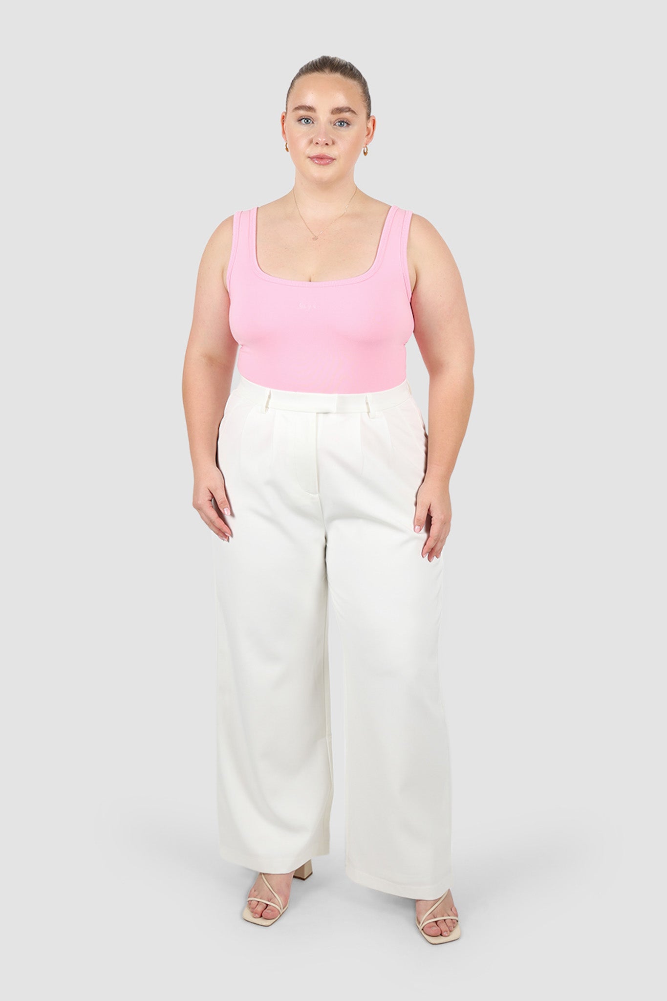 FAYT LOGO TANK SOFT PINK