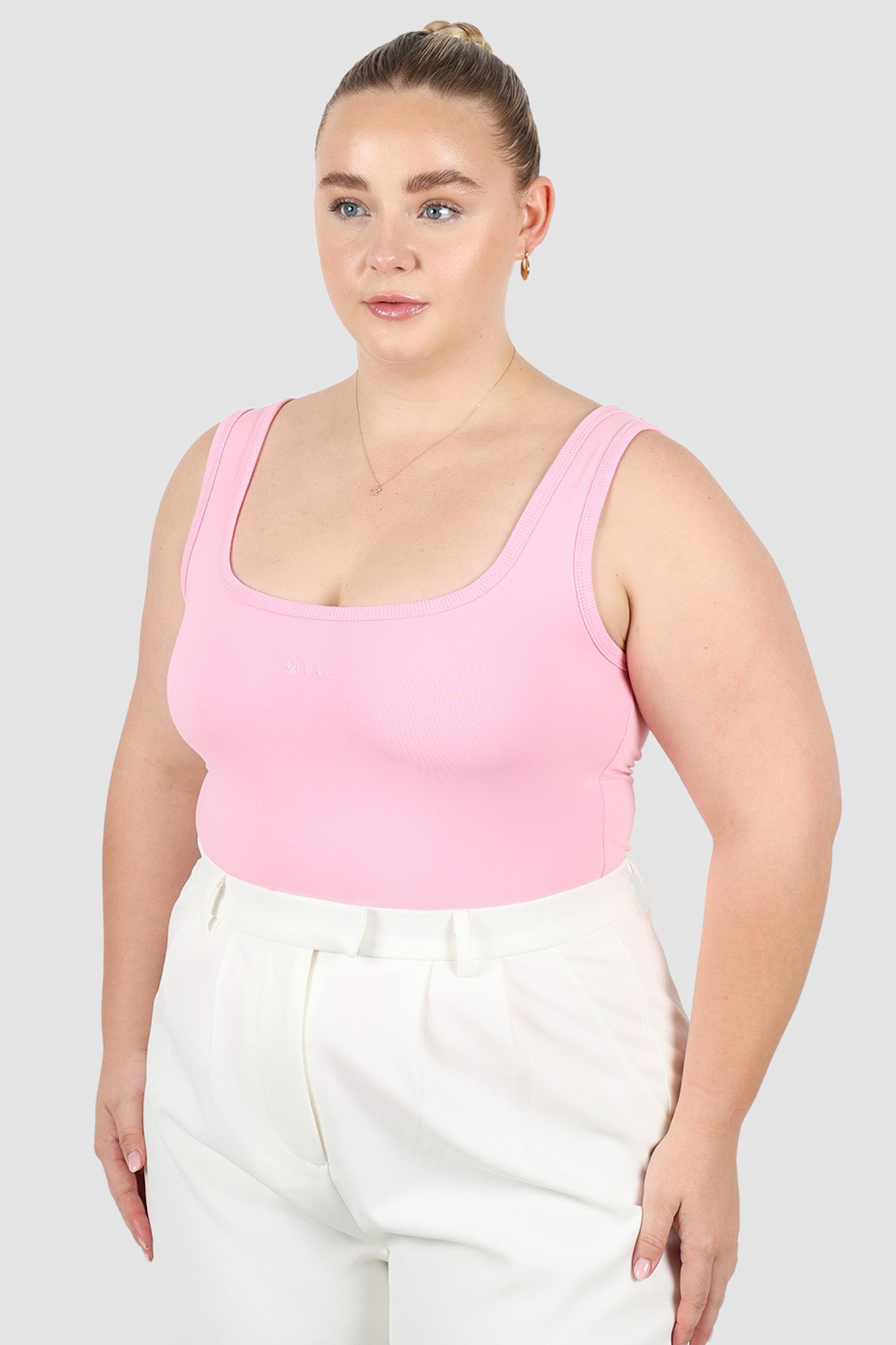 FAYT LOGO TANK SOFT PINK