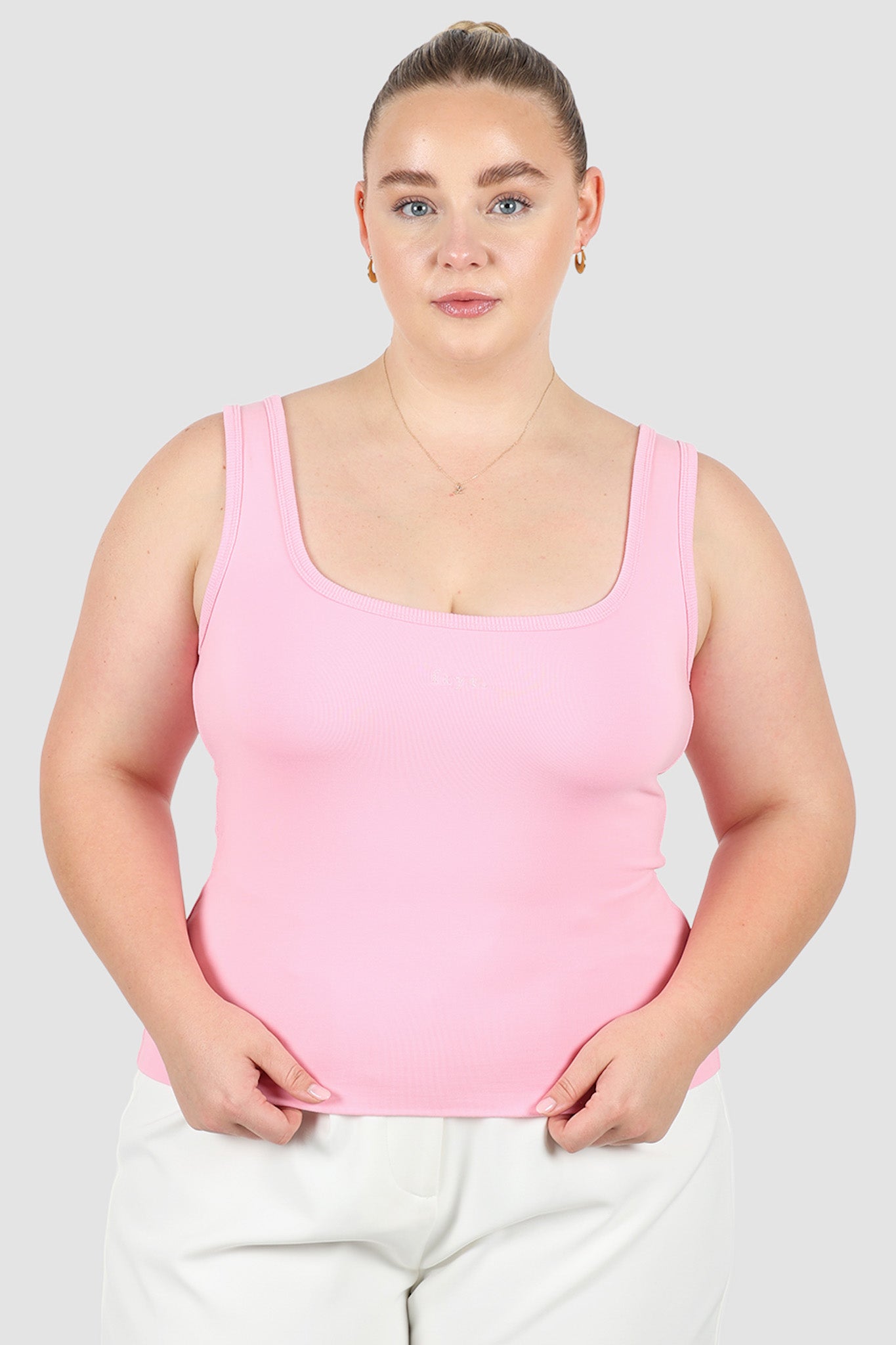 FAYT LOGO TANK SOFT PINK