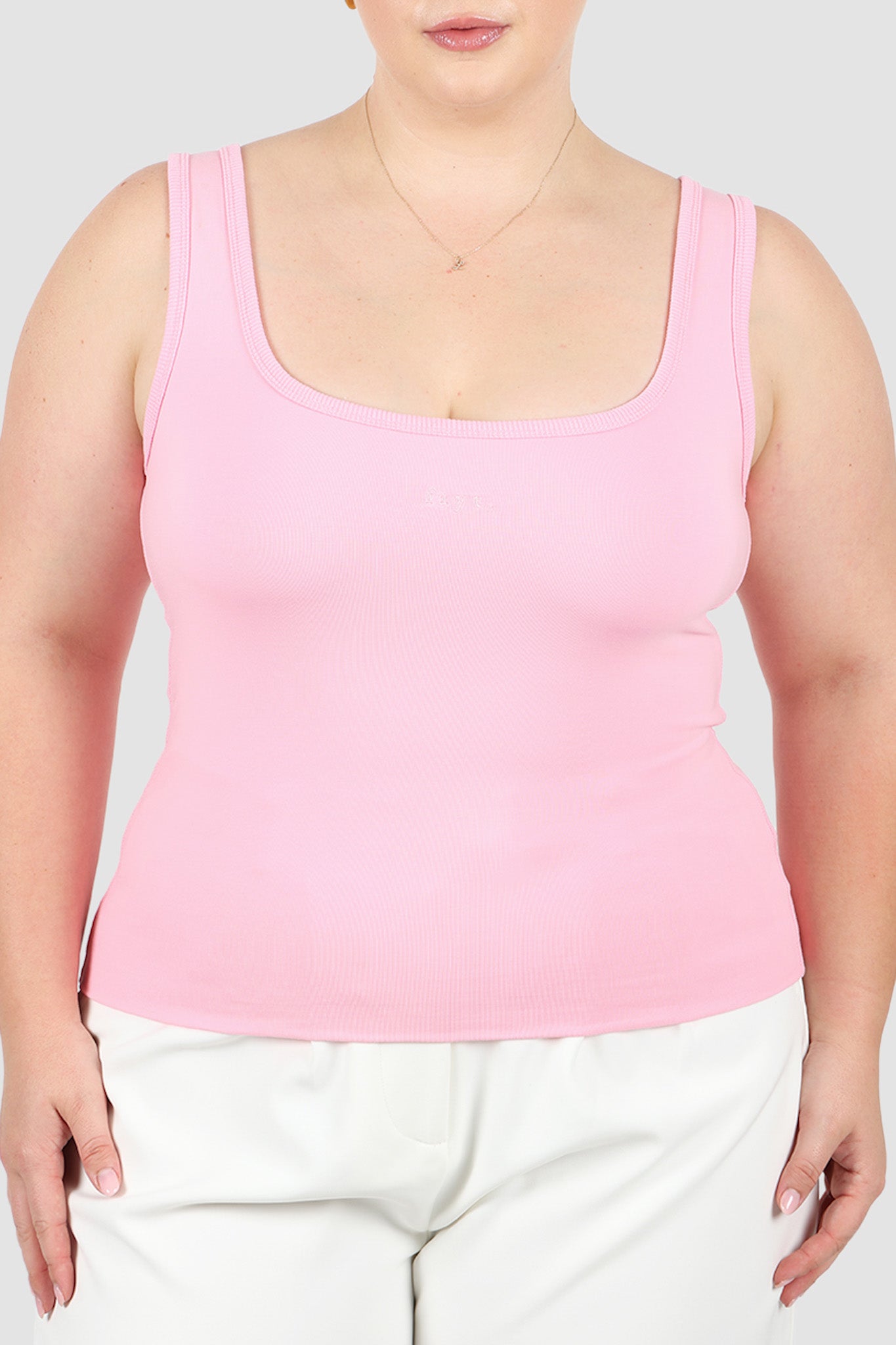 FAYT LOGO TANK SOFT PINK