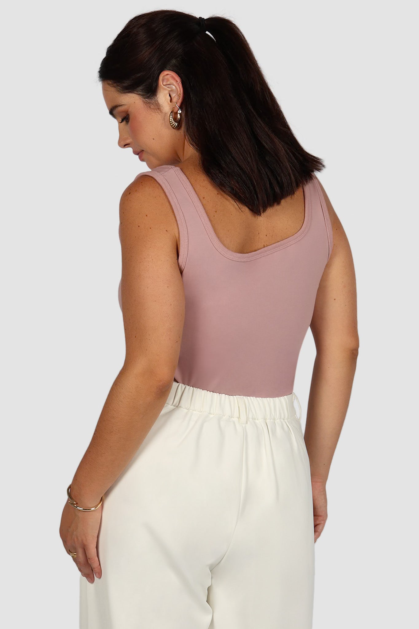 FAYT LOGO TANK DUSTY PINK