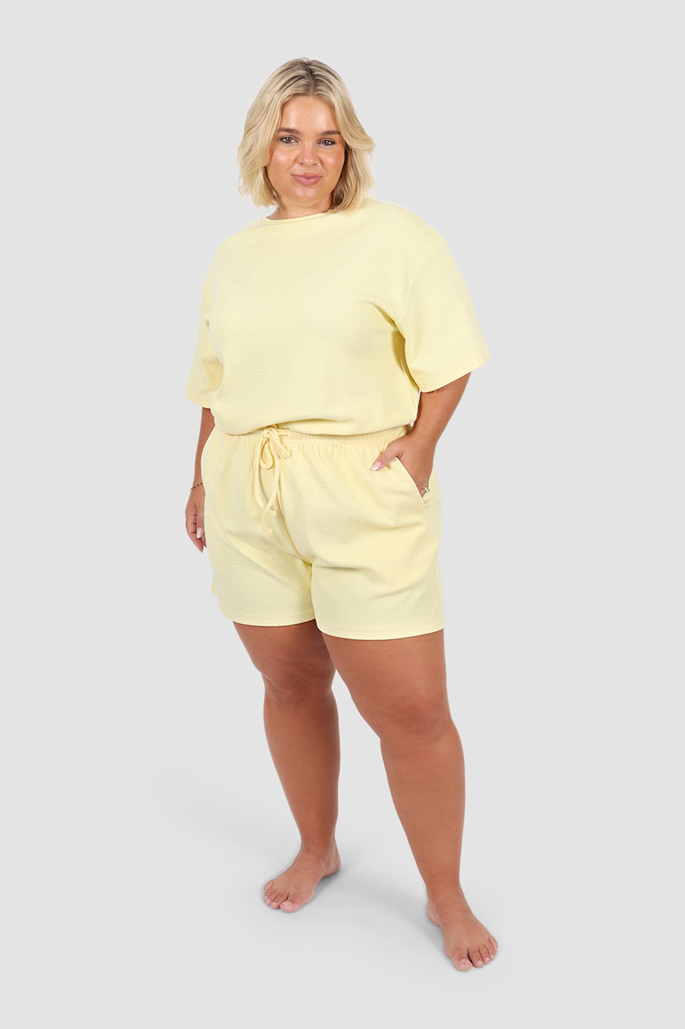 TORLA RIB SHORTS SOFT YELLOW