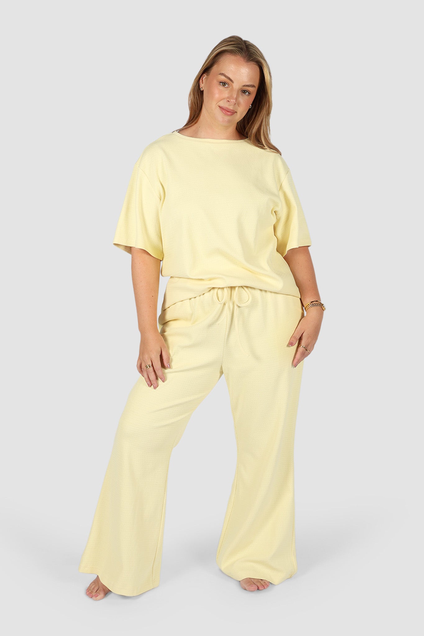 RAYLN RIB PANTS SOFT YELLOW