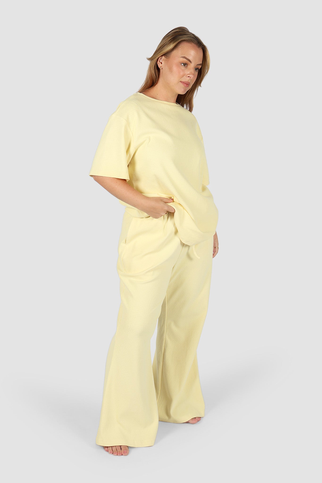 RAYLN RIB PANTS SOFT YELLOW