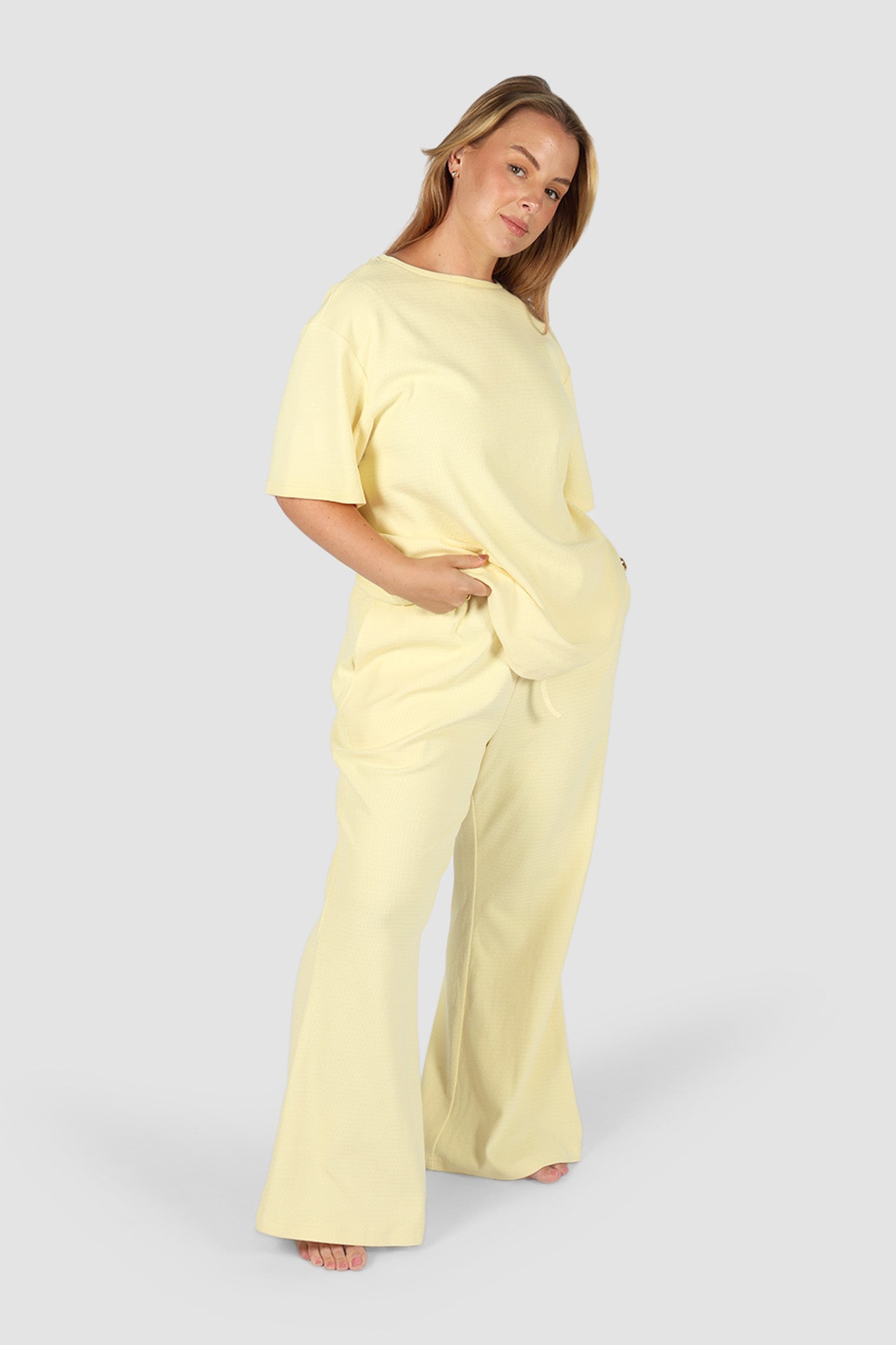 RAYLN RIB PANTS SOFT YELLOW