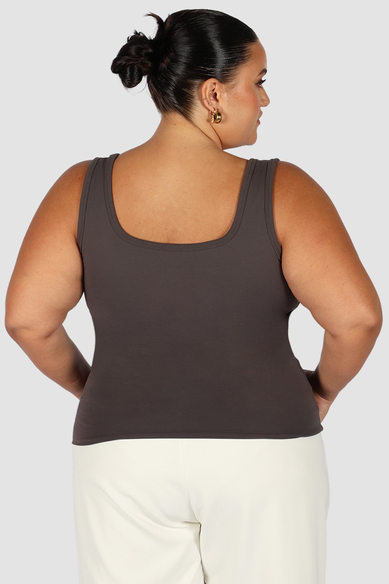 FAYT LOGO TANK CHARCOAL