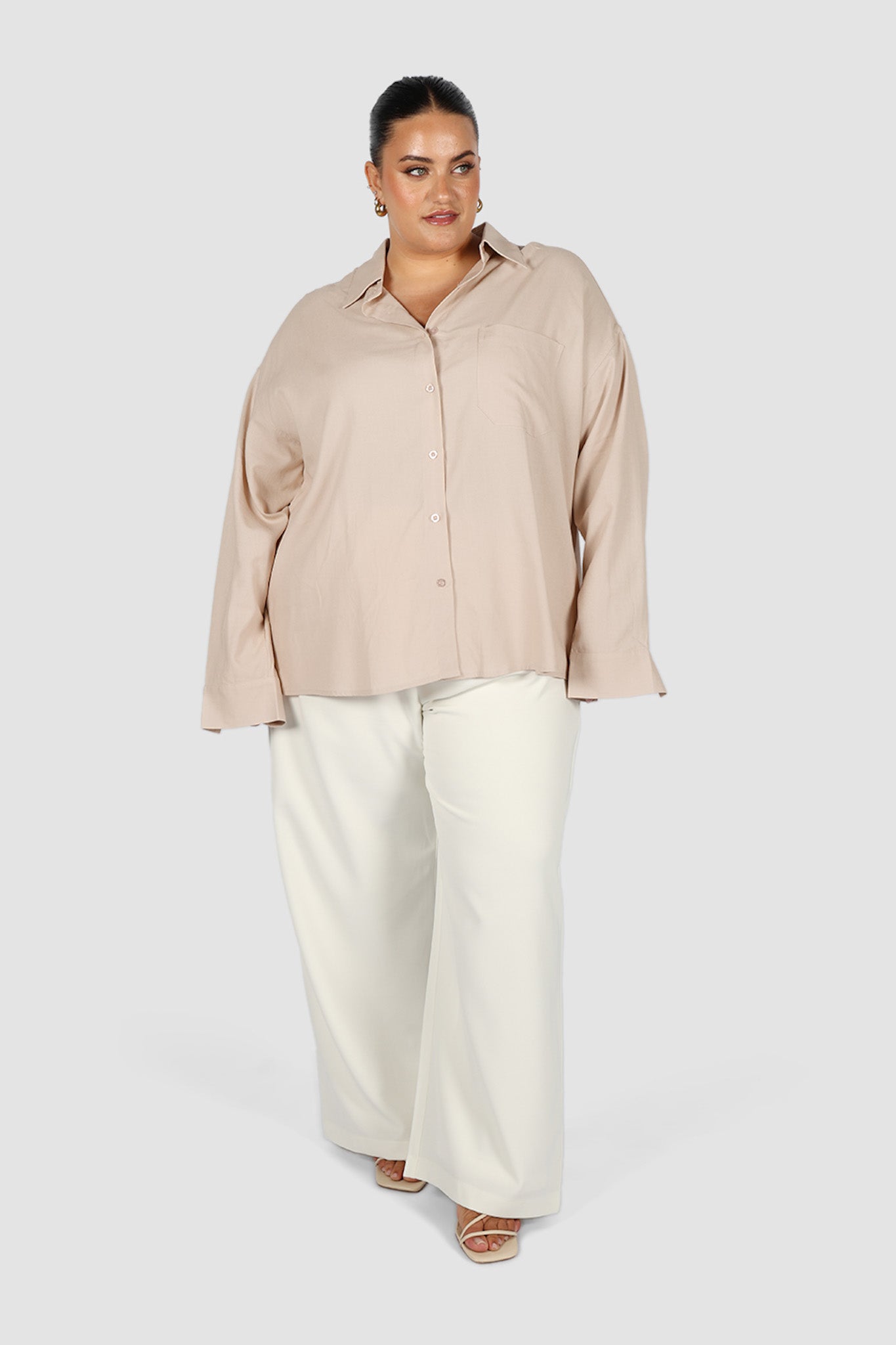 BEXLEY BUTTON SHIRT NEUTRAL