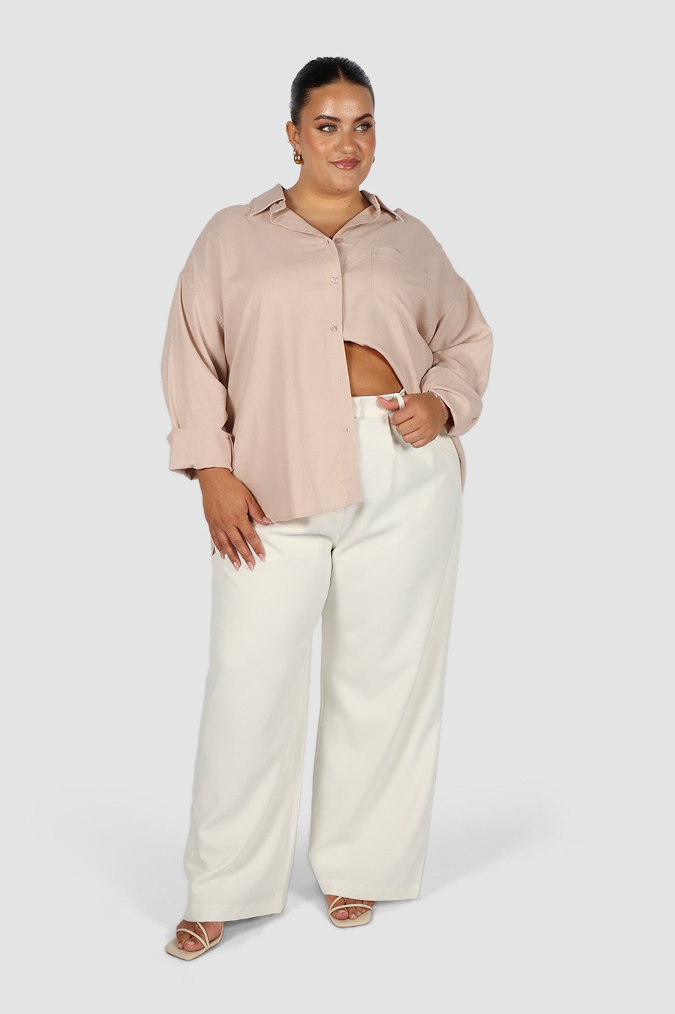 BEXLEY BUTTON SHIRT NEUTRAL