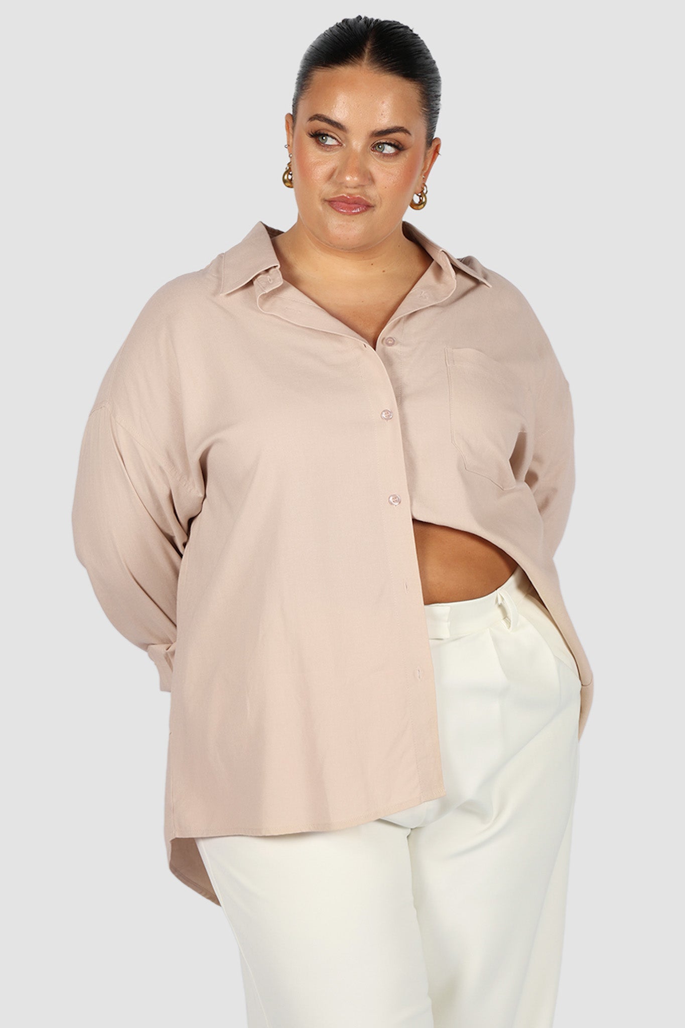 BEXLEY BUTTON SHIRT NEUTRAL
