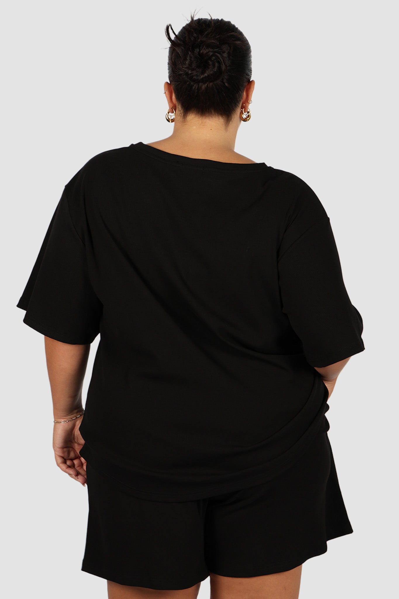 NOLYN RIB TEE BLACK