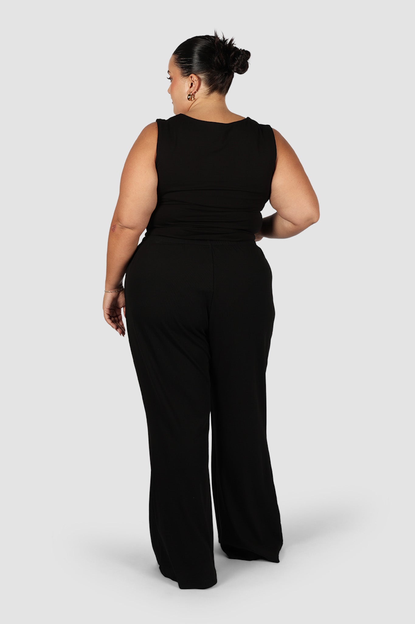 RAYLN RIB PANTS BLACK