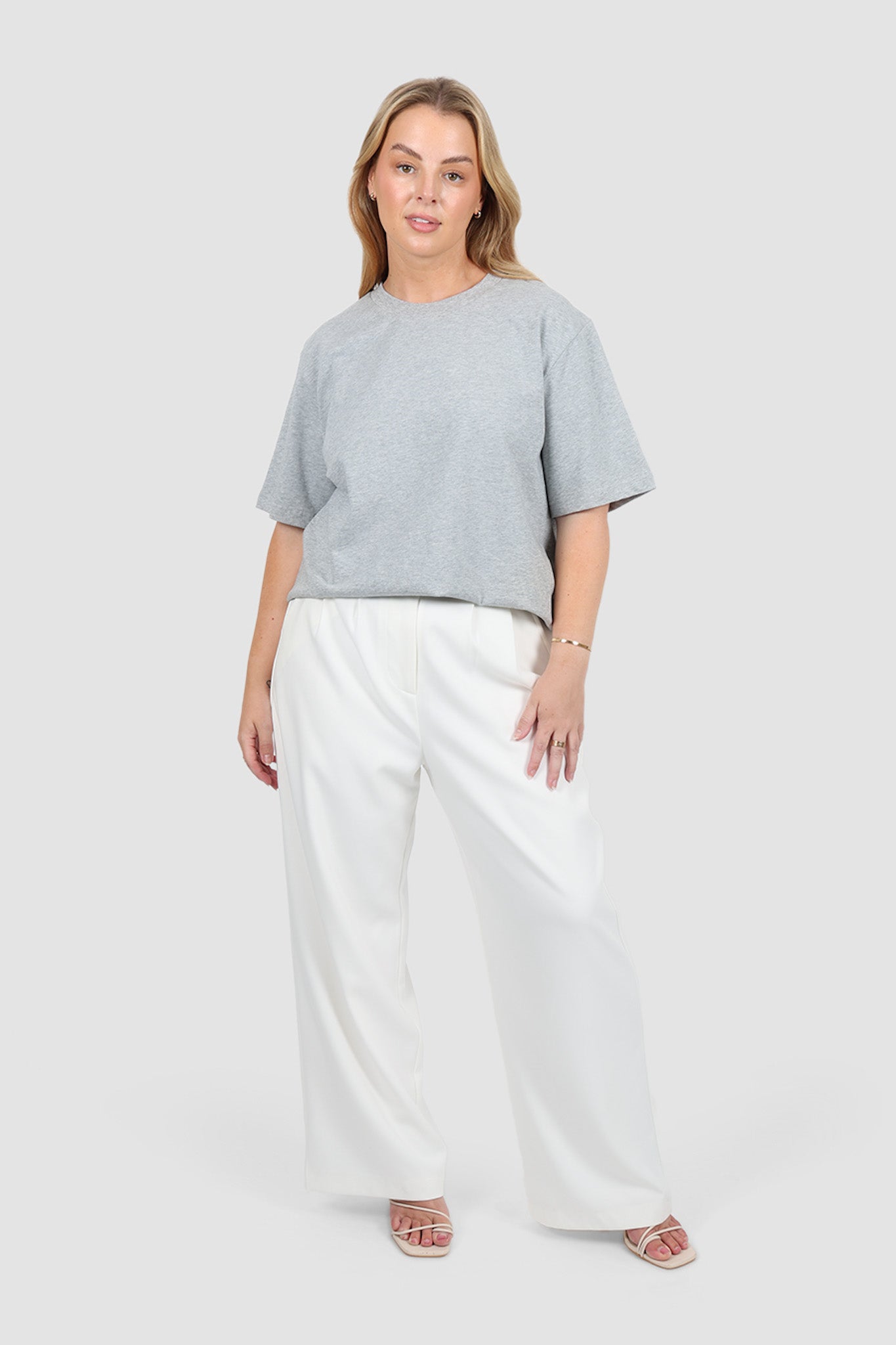 SIGNATURE TEE GREY MARLE