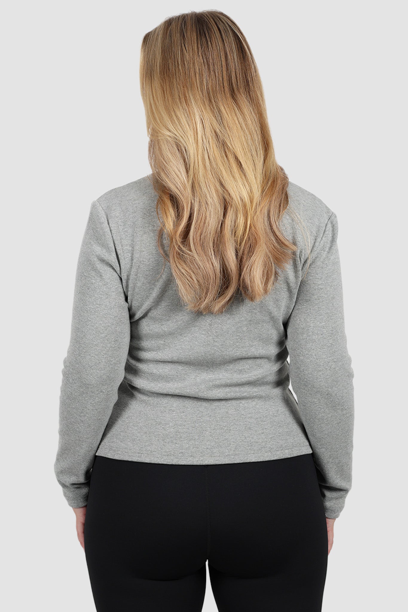 PORTLAND L/S RIB TEE GREY MARLE