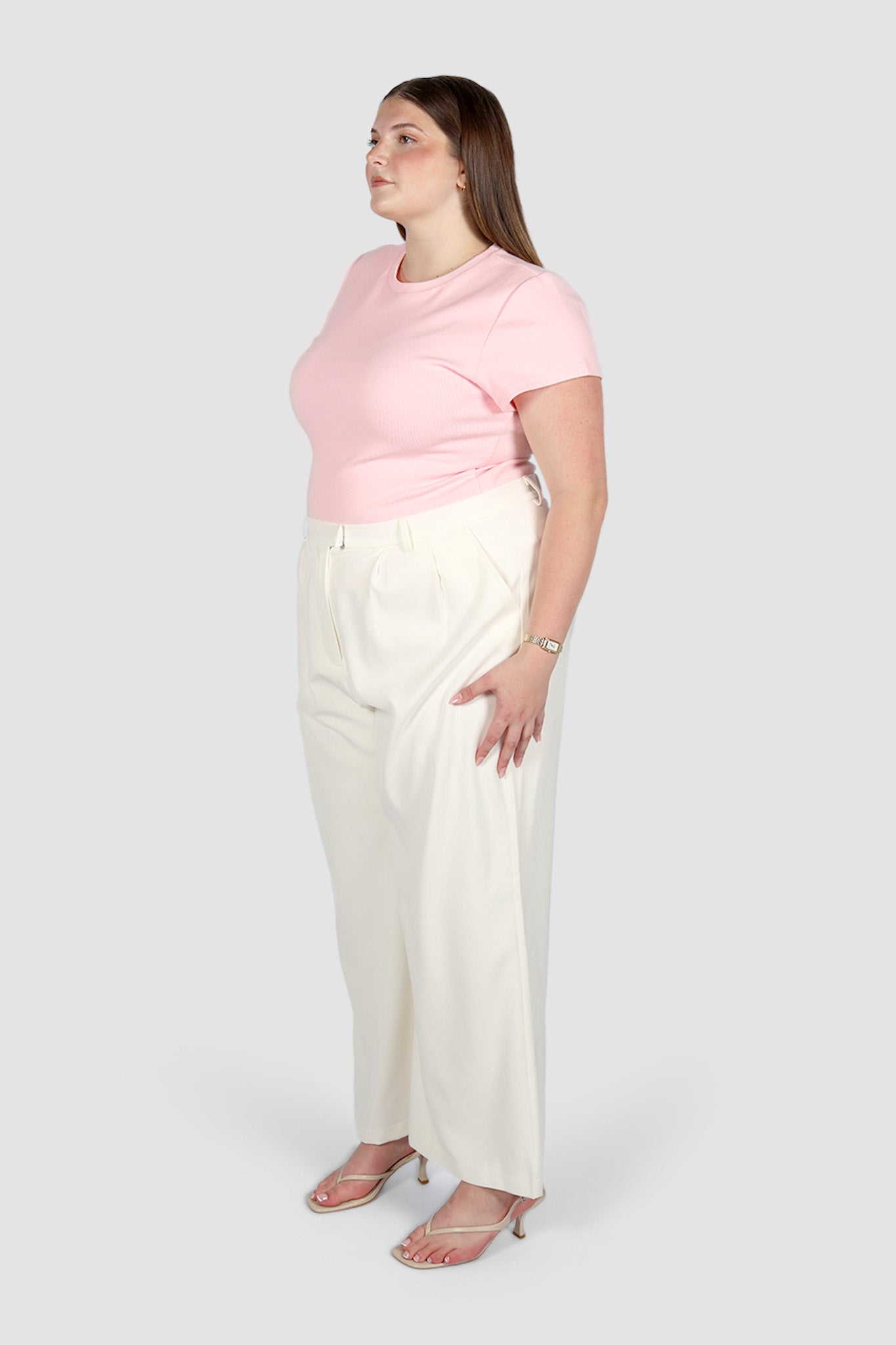 SAVANNAH RIB TEE BABY PINK