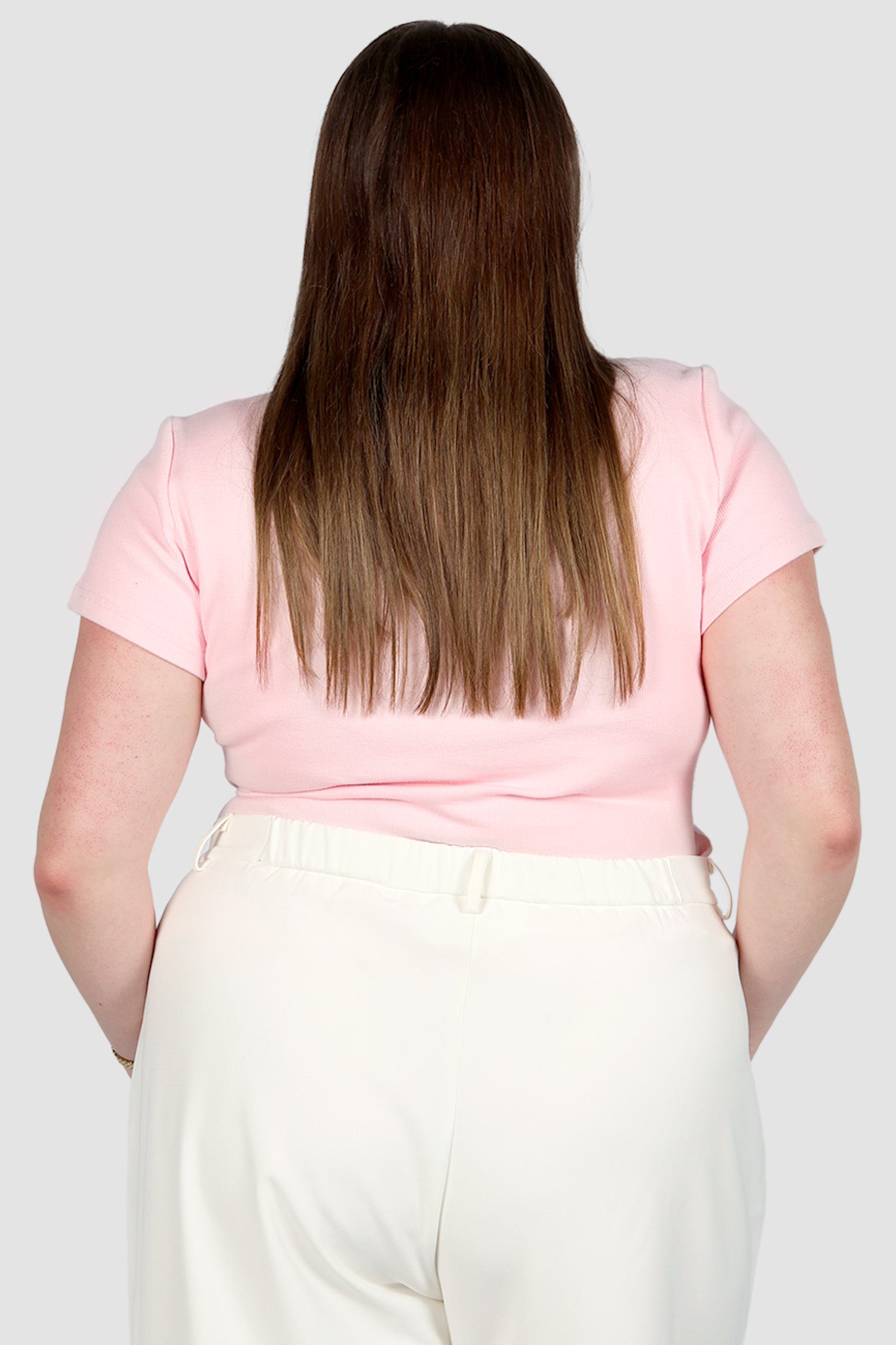 SAVANNAH RIB TEE BABY PINK