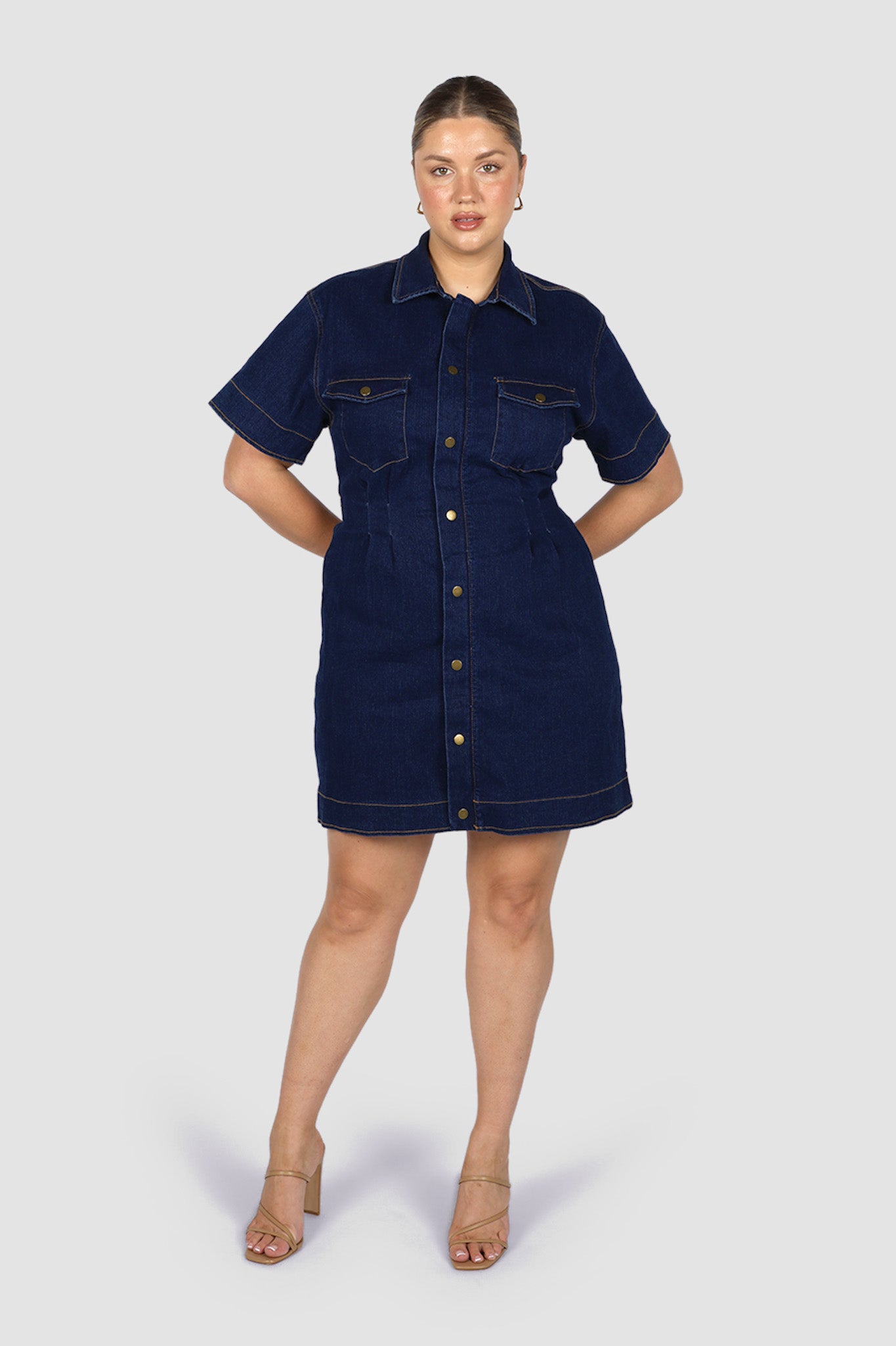 SAVEIRA DENIM DRESS MIDNIGHT
