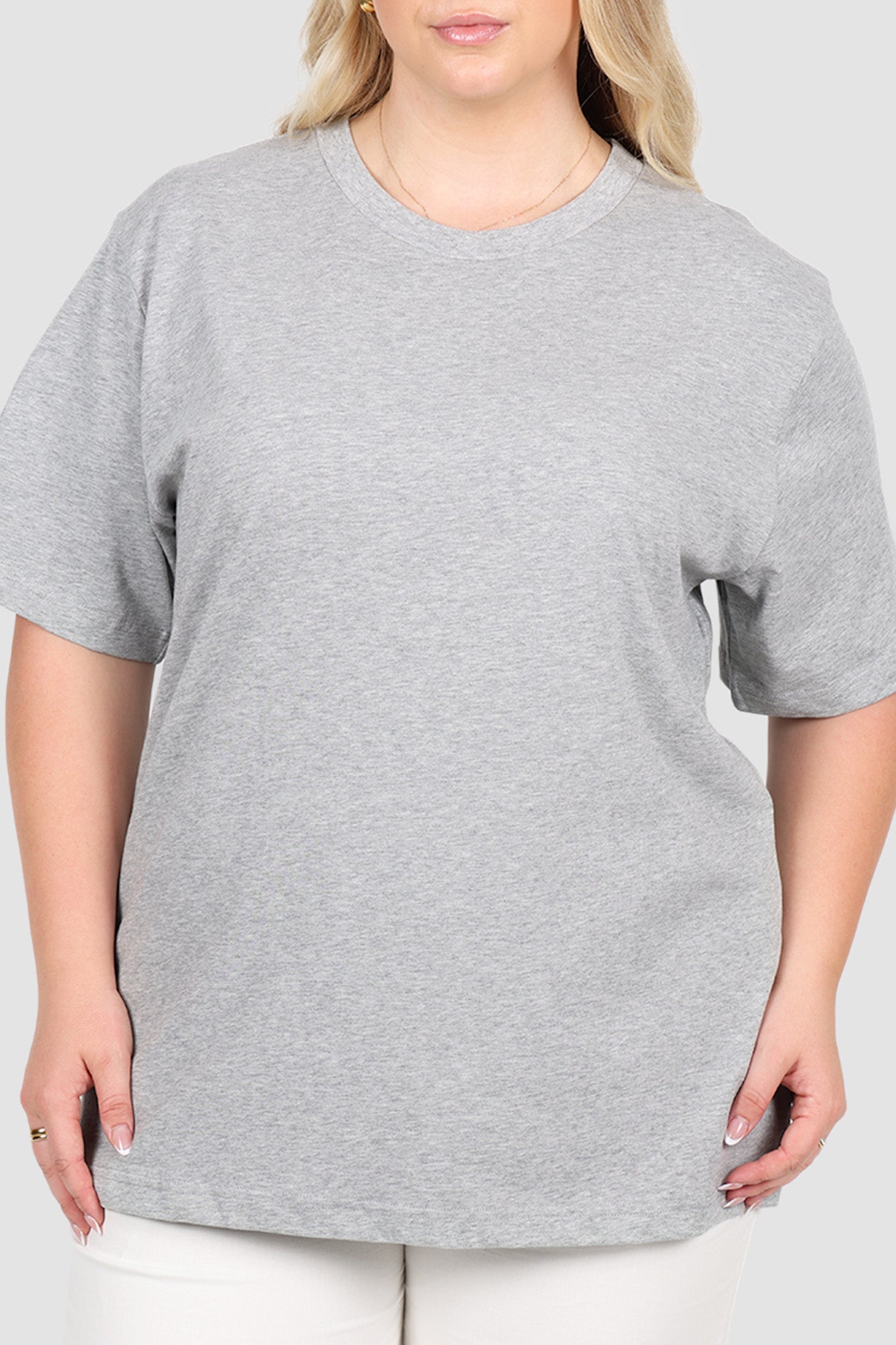 SIGNATURE TEE GREY MARLE