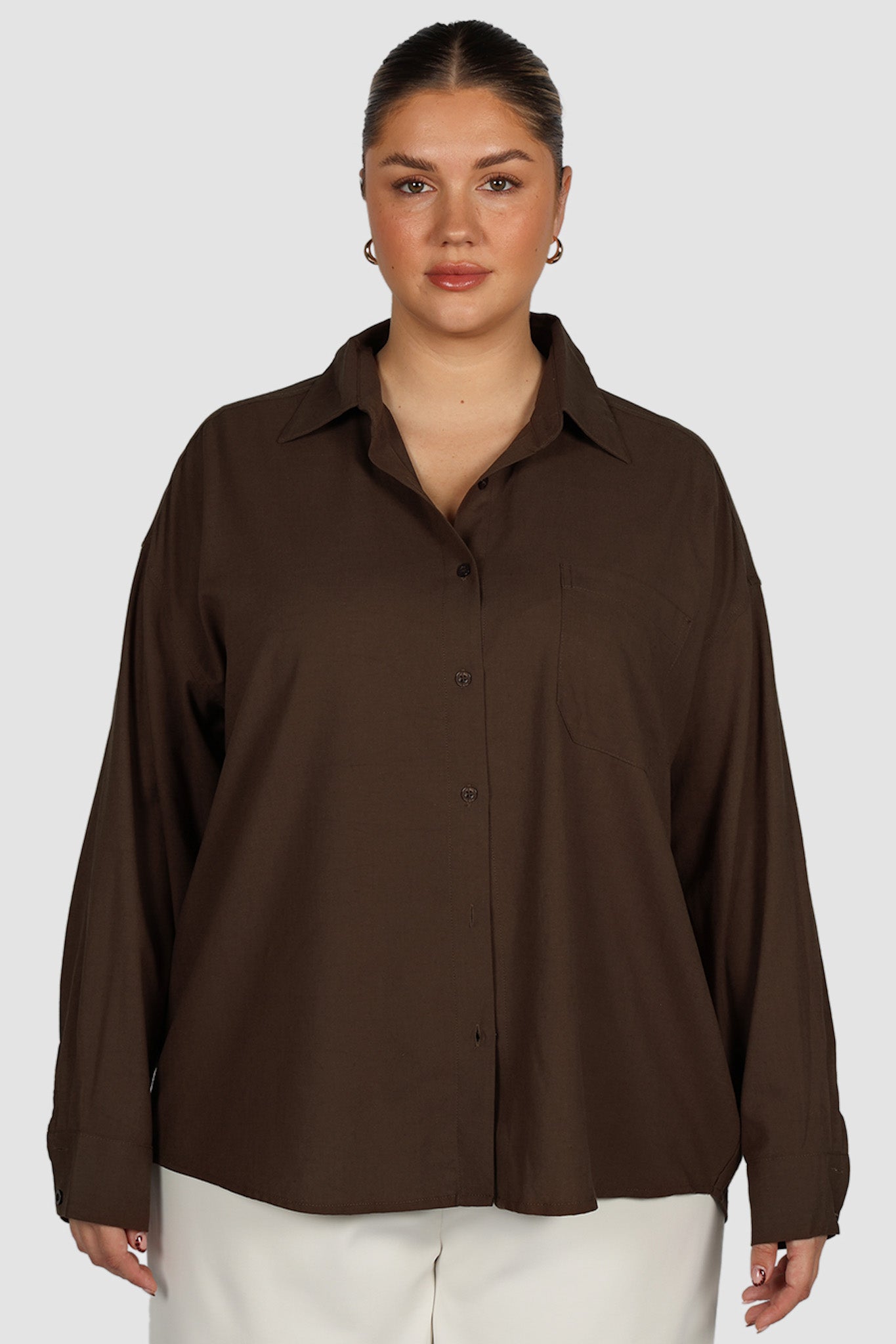 BEXLEY BUTTON SHIRT ESPRESSO