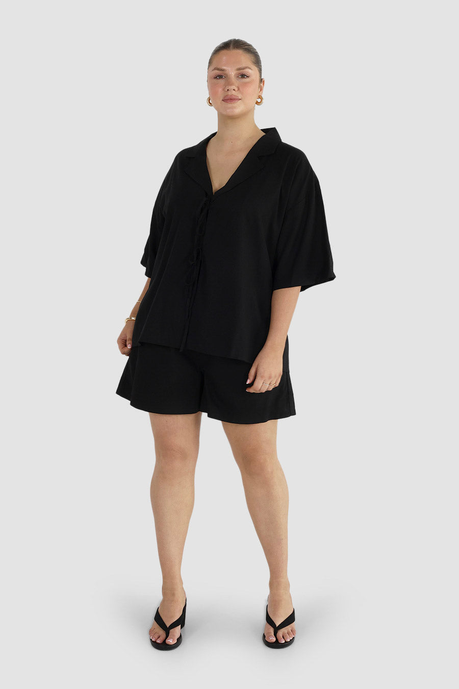 JUNIE OVERSIZED SHIRT BLACK