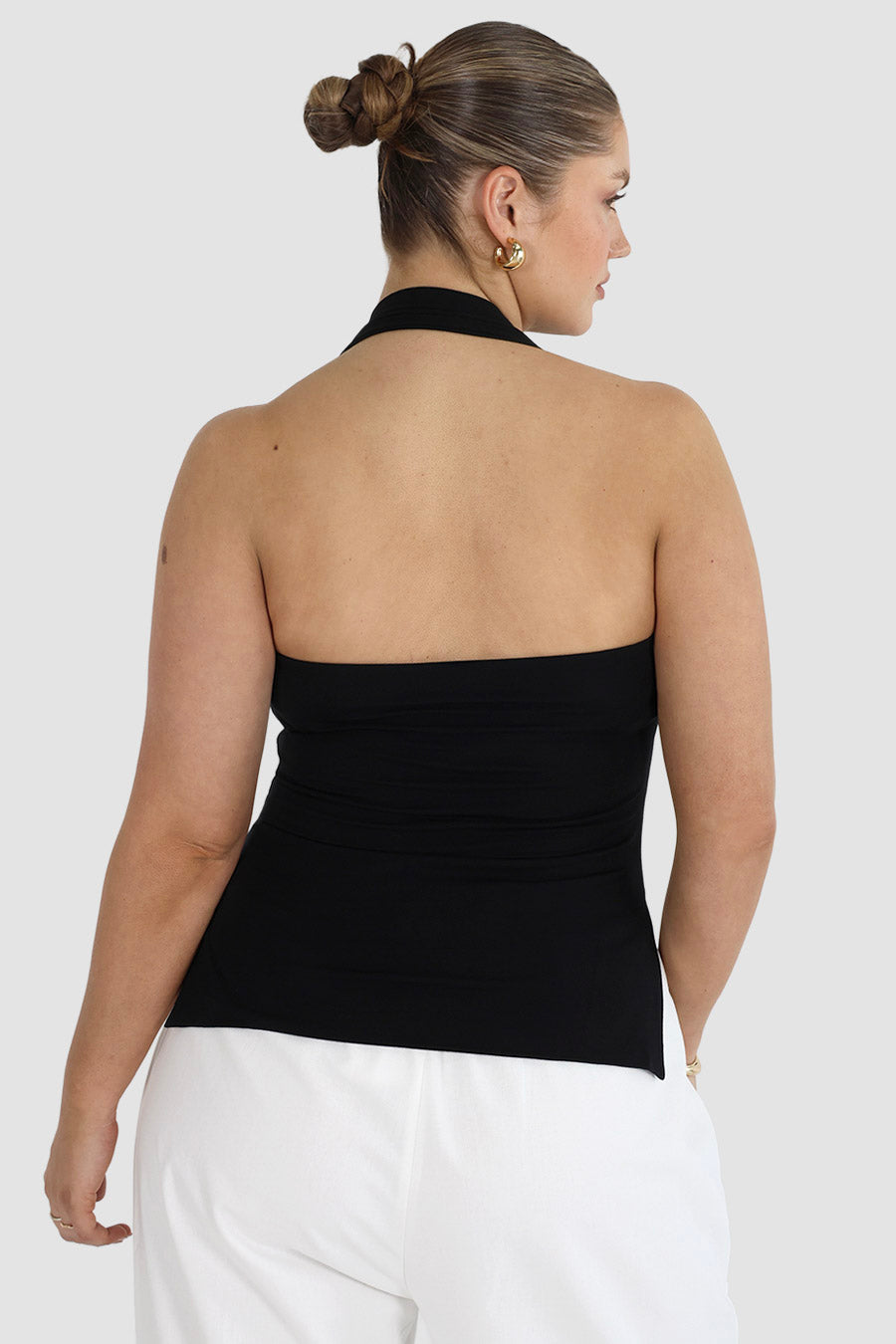 OVIE HALTER TOP BLACK