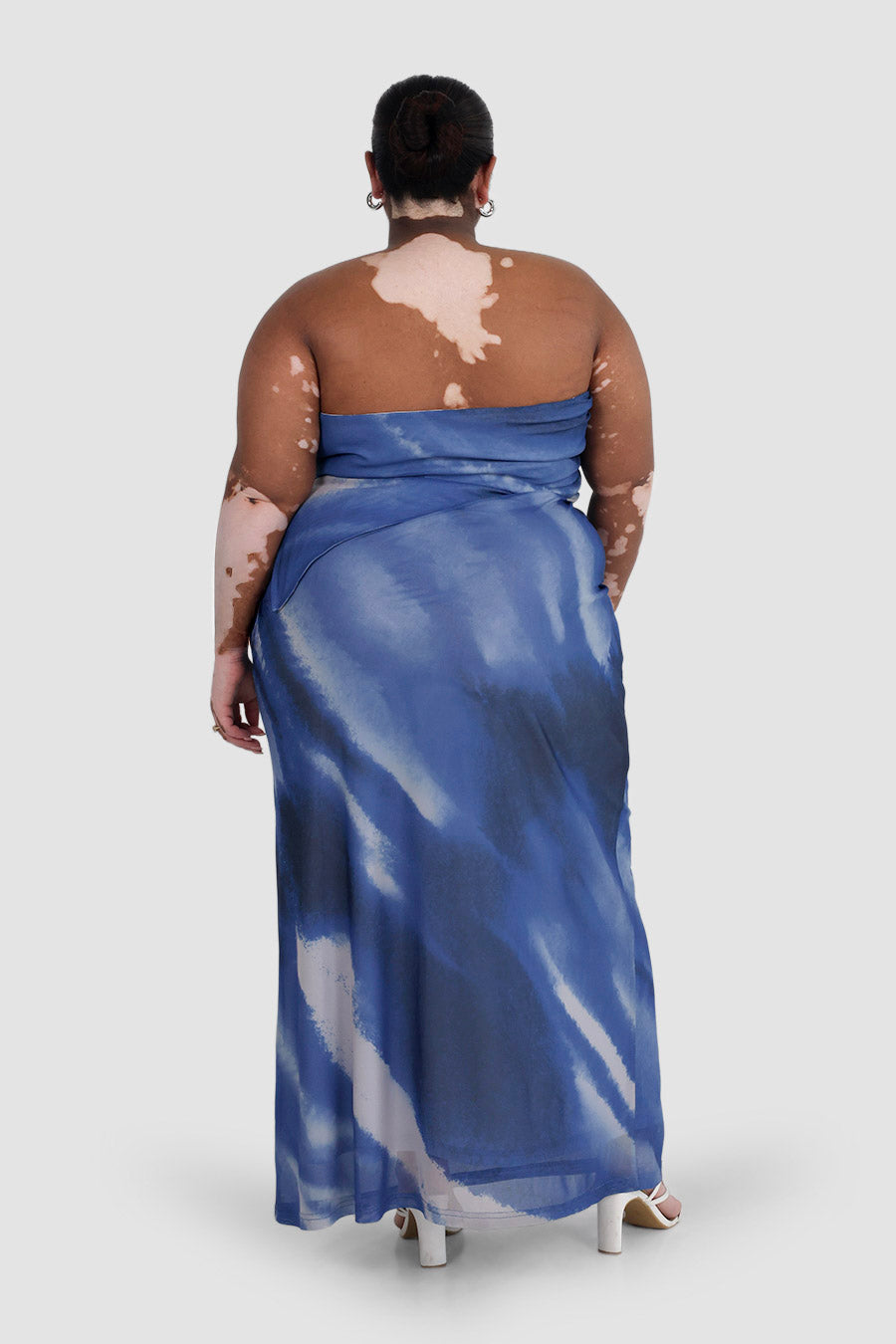 NAELLA ASYMMETRICAL TOP AZURE WASH