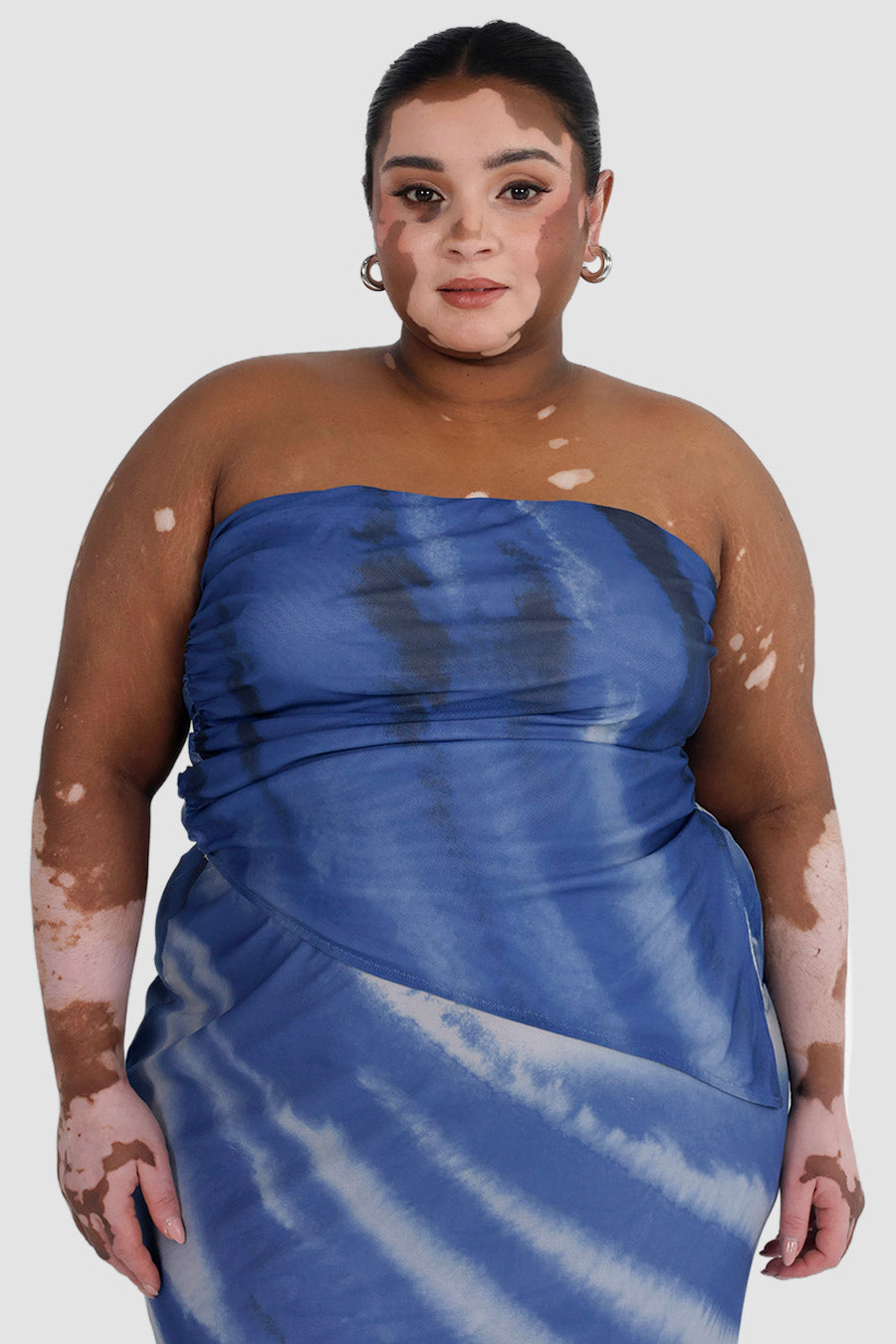 NAELLA ASYMMETRICAL TOP AZURE WASH