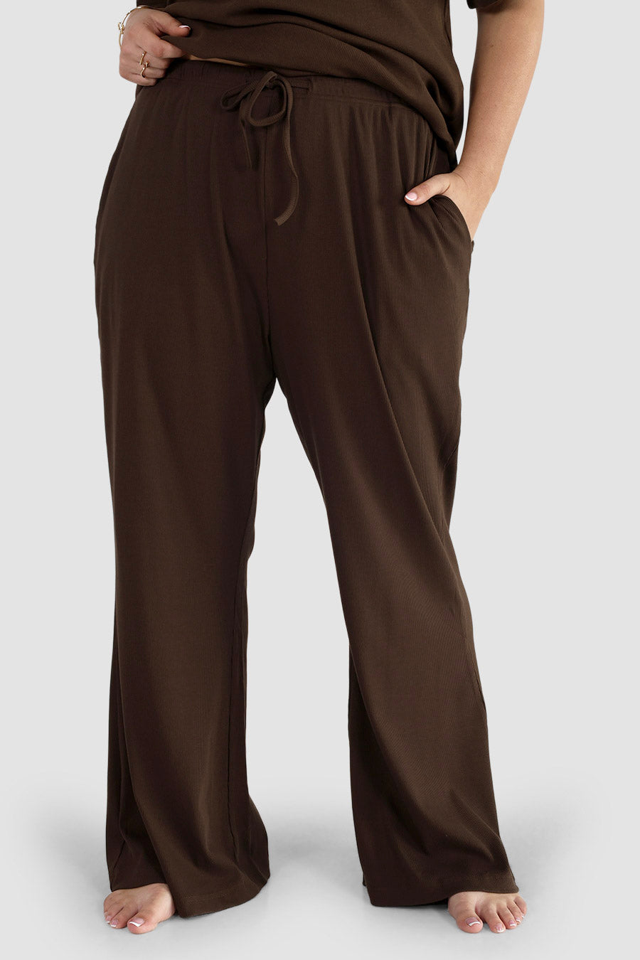 RAYLN RIB PANTS ESPRESSO