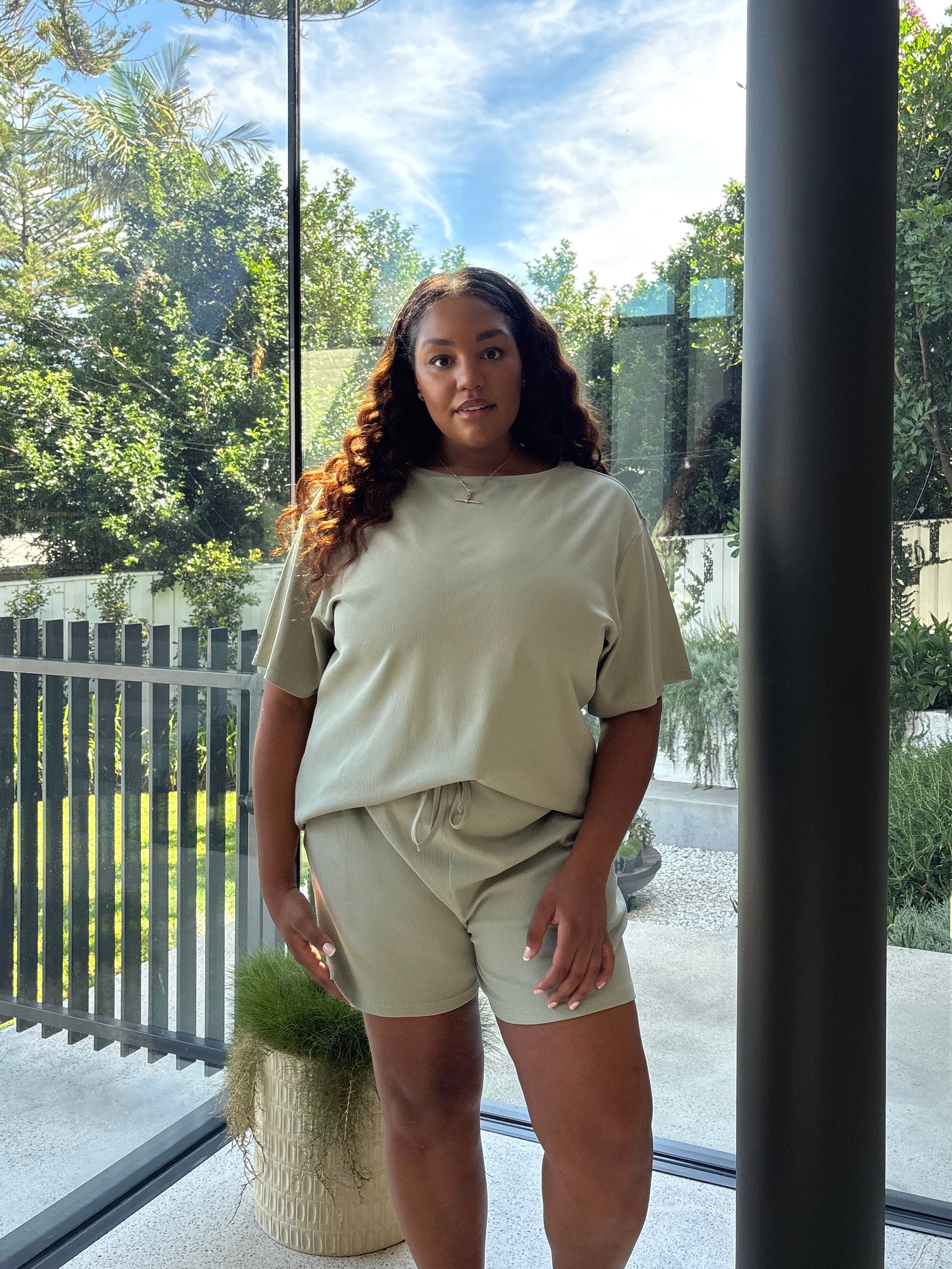 TORLA RIB SHORTS SAGE