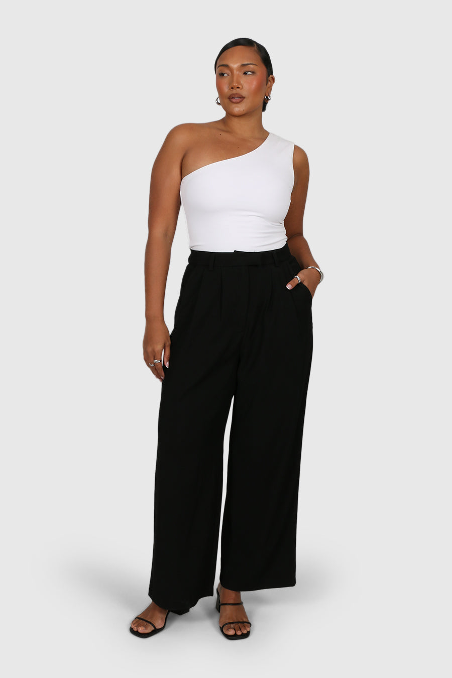 SULLIVAN ONE SHOULDER TOP WHITE