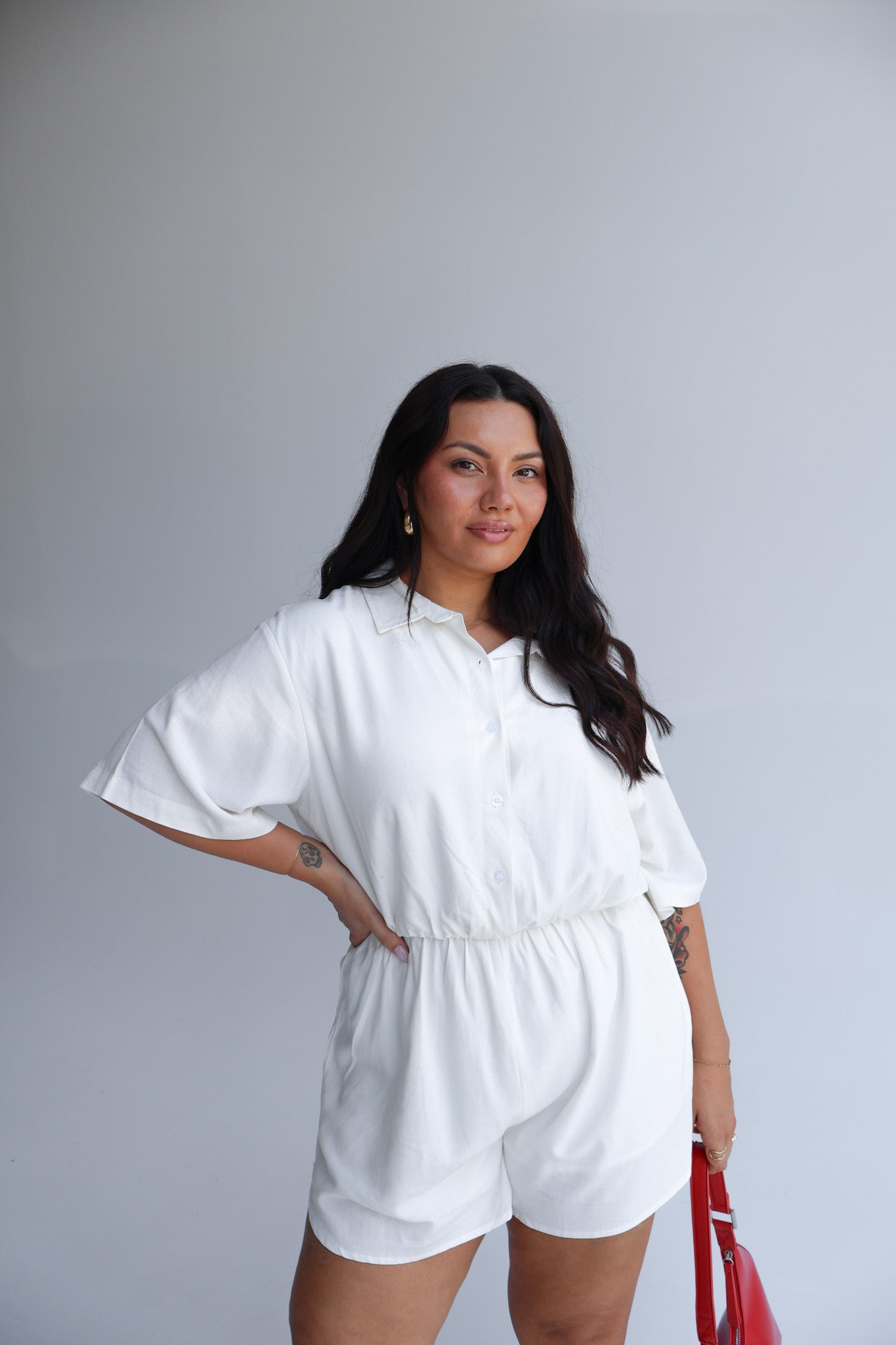 ZEPHYR LINEN PLAYSUIT WHITE