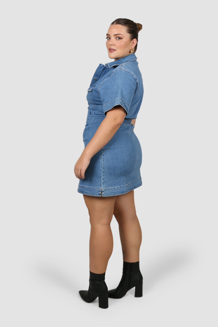 SAVEIRA DENIM DRESS BLUE