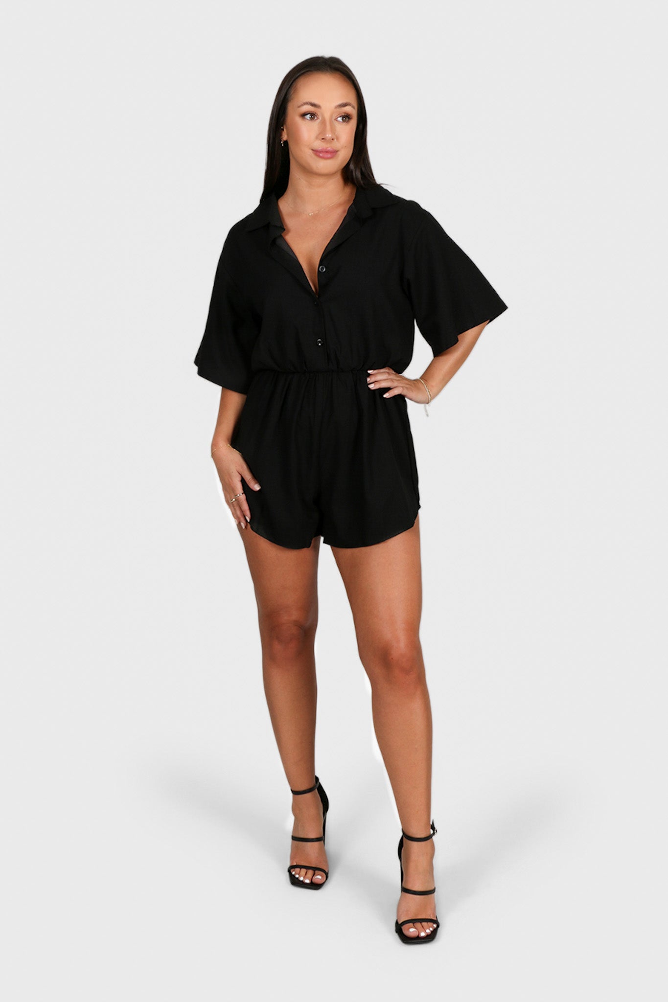 Linen store blend playsuit