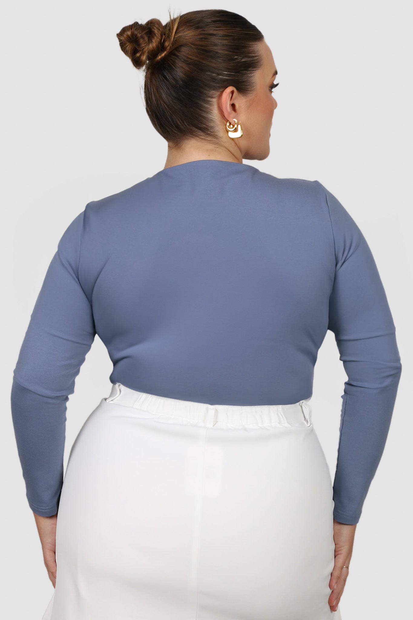 BUTTERY LONG SLEEVE STEEL BLUE