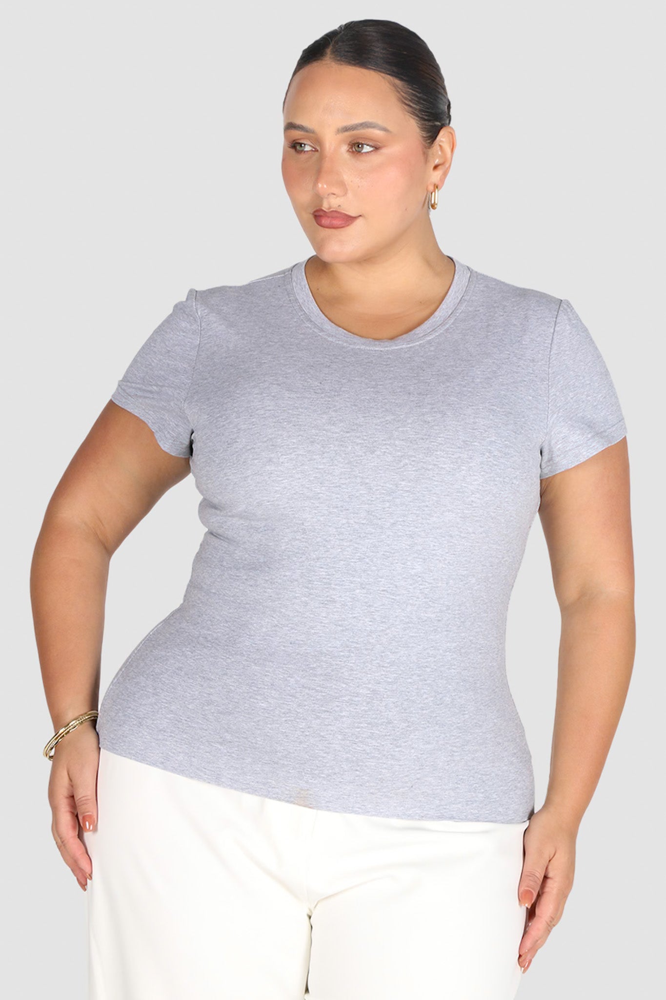 BUTTERY TEE MEDIUM GREY MARLE
