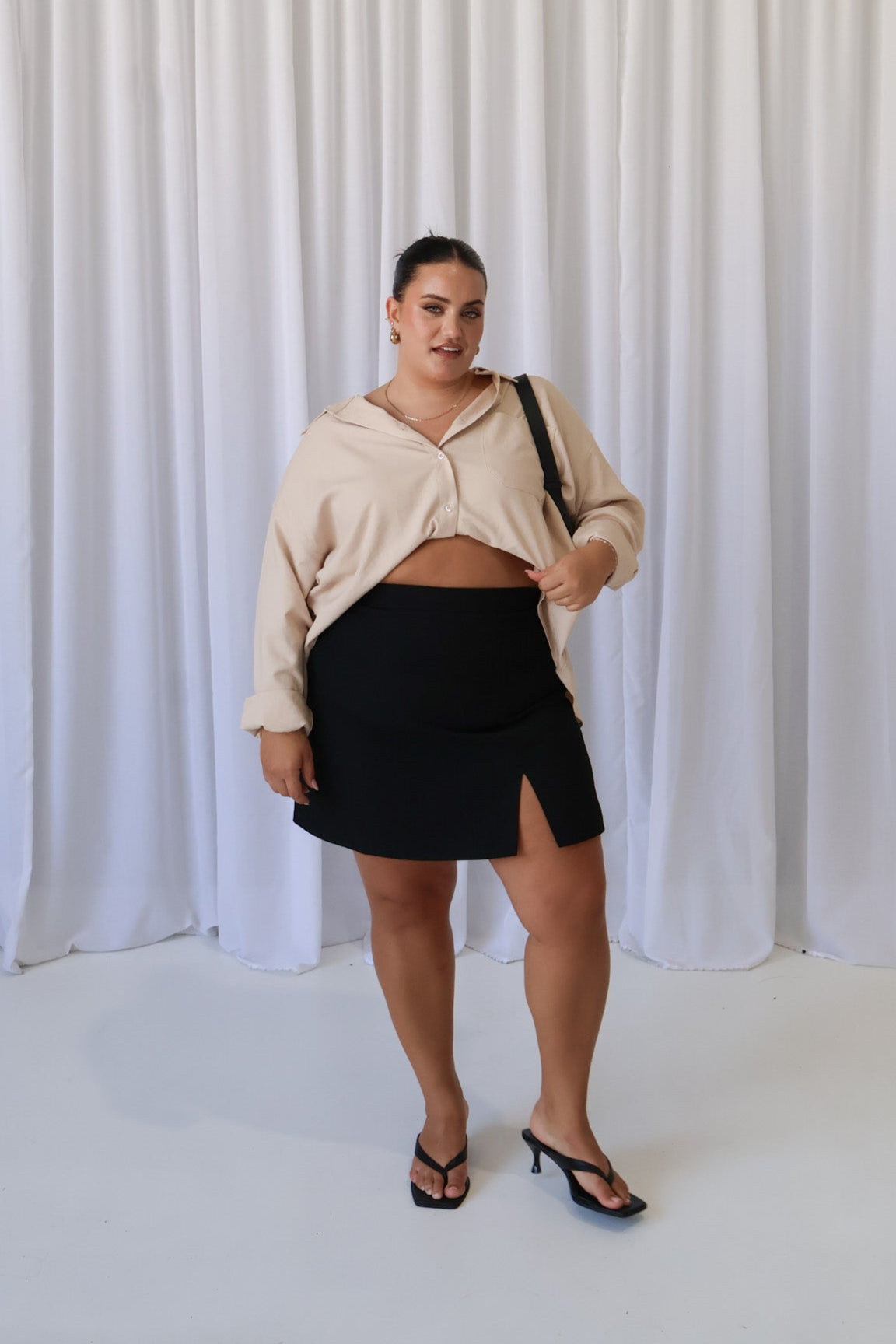 BEXLEY BUTTON SHIRT NEUTRAL