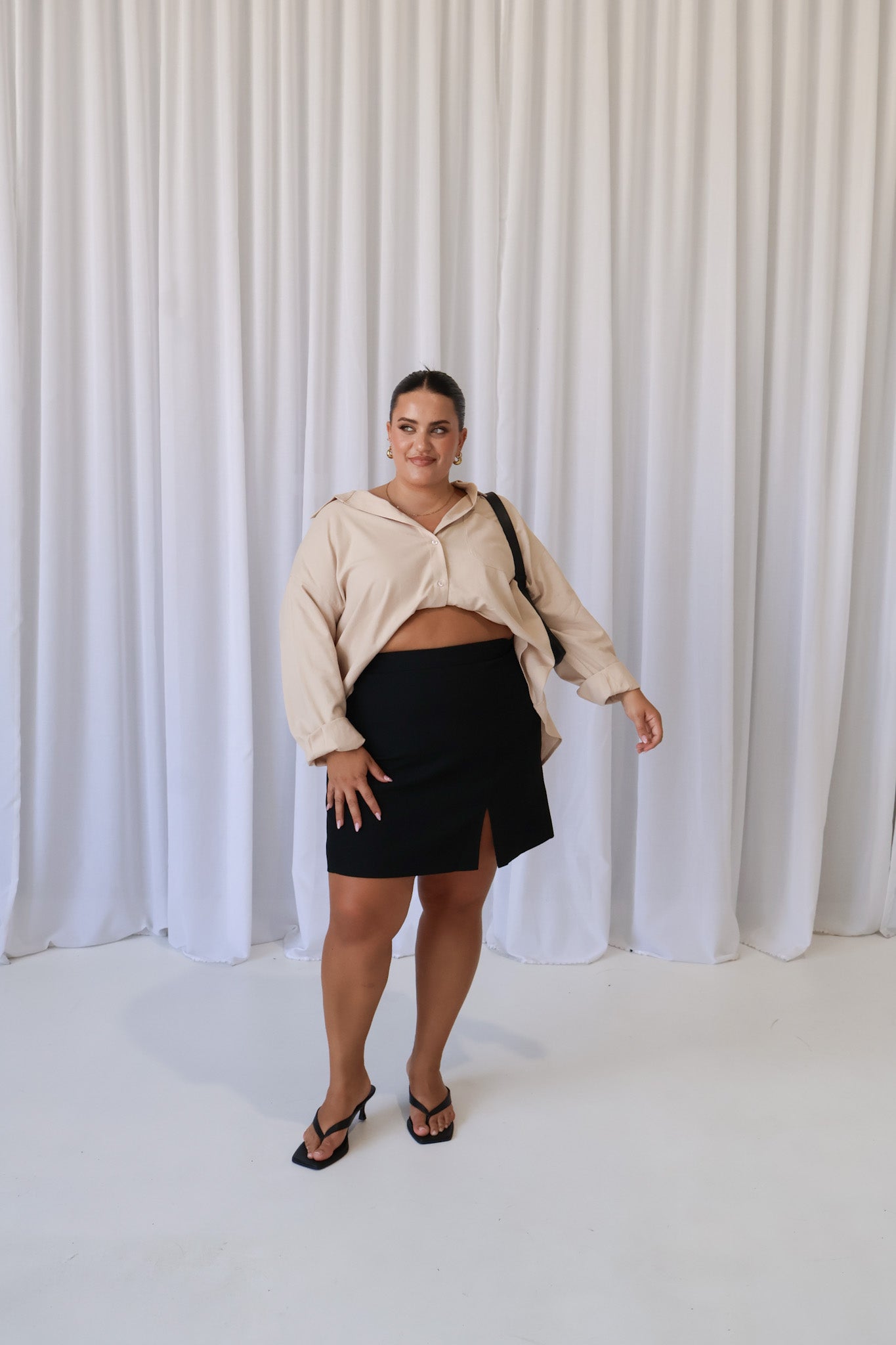 BEXLEY BUTTON SHIRT NEUTRAL