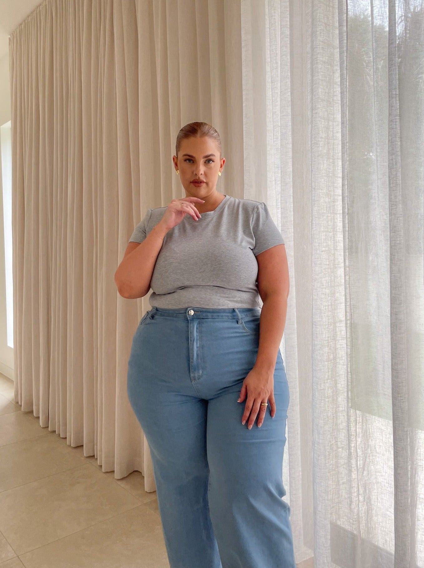 BUTTERY TEE MEDIUM GREY MARLE