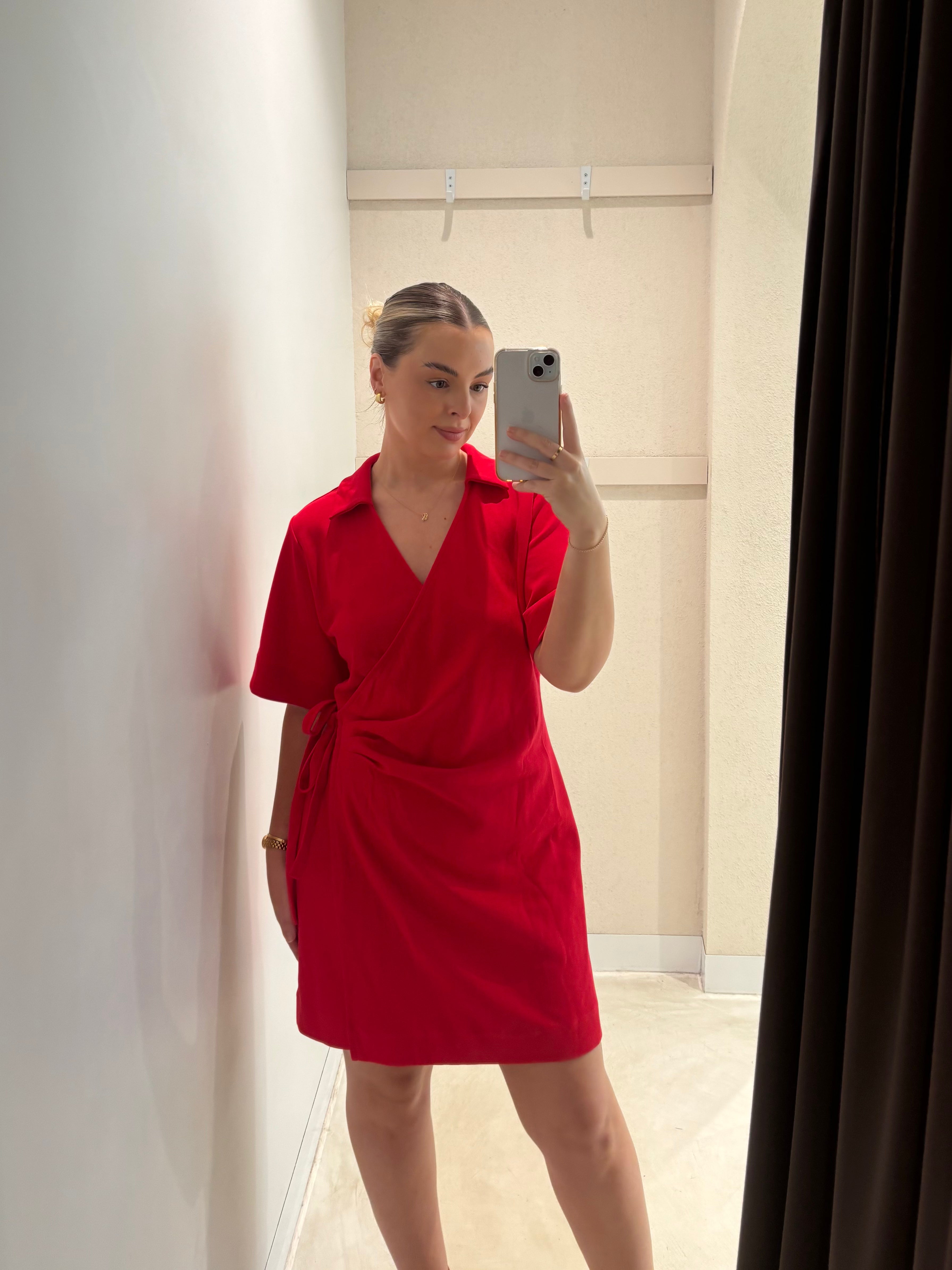 Casa Wrap Dress Red