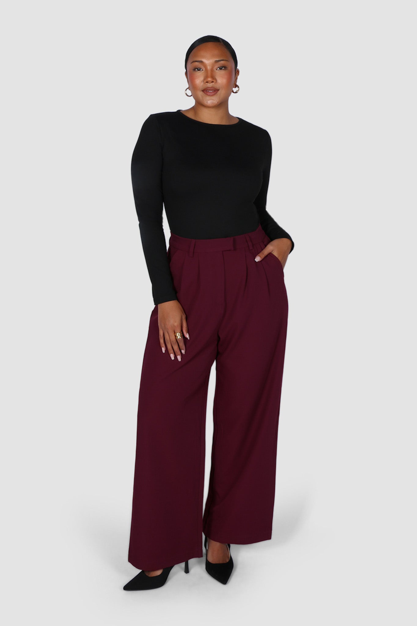 DOWNTOWN PANT WINE - Main Image