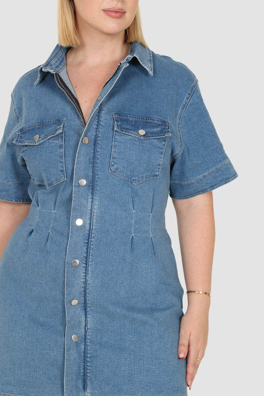 SAVEIRA DENIM DRESS BLUE