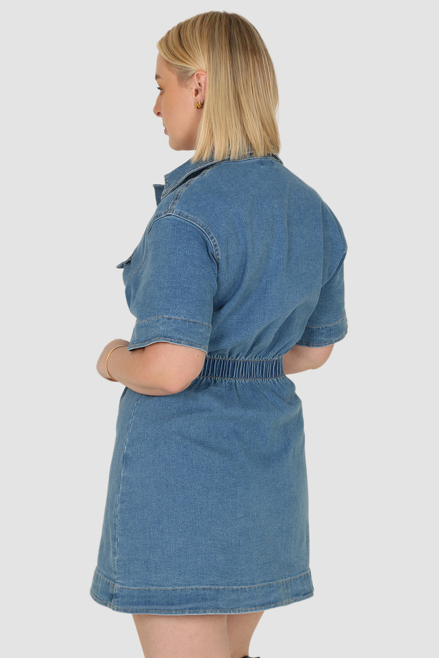 SAVEIRA DENIM DRESS BLUE