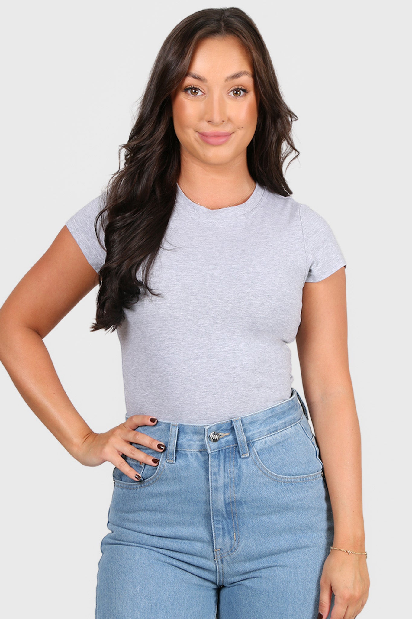 BUTTERY TEE MEDIUM GREY MARLE