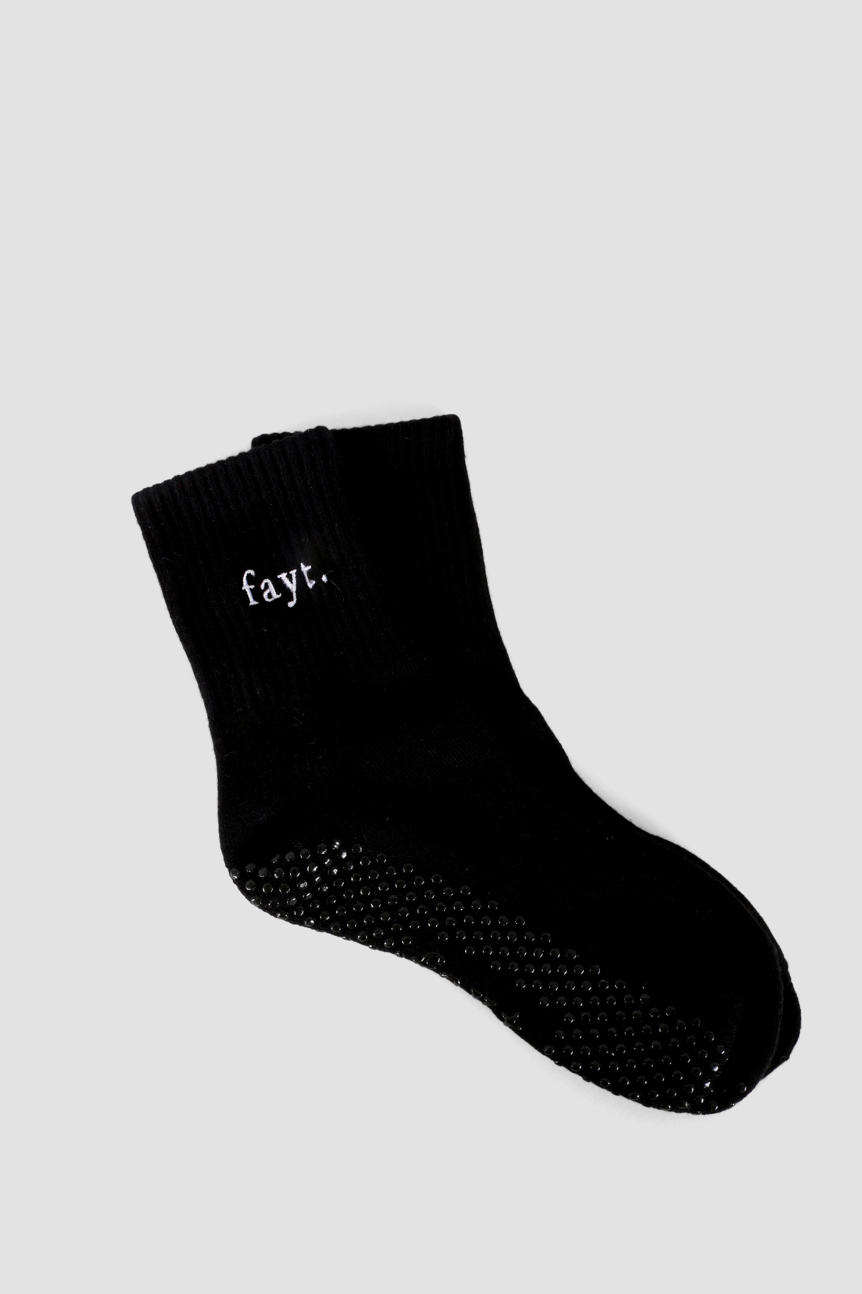FAYT PILATES GRIP SOCKS BLACK