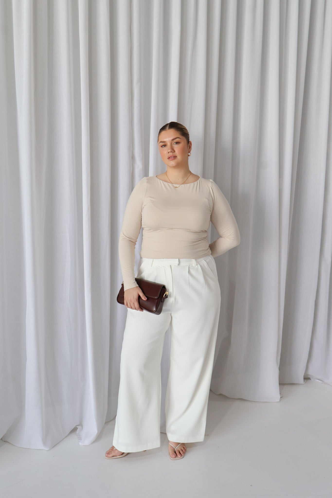 ULTRASOFT ORLA L/S TOP BEIGE