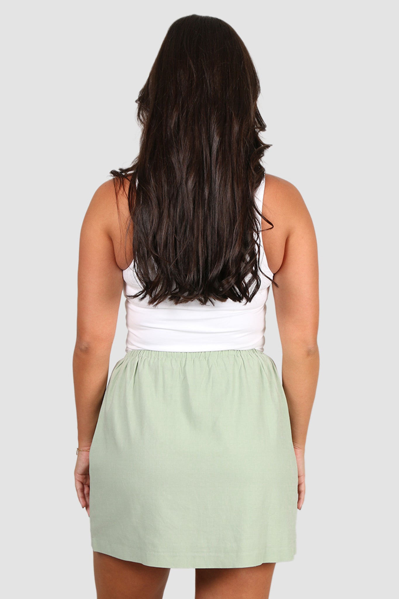 ZOLA LINEN SKIRT SOFT GREEN