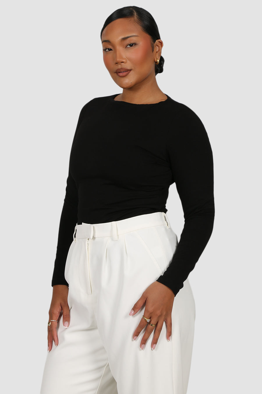 BUTTERY LONG SLEEVE BLACK – FAYT The Label