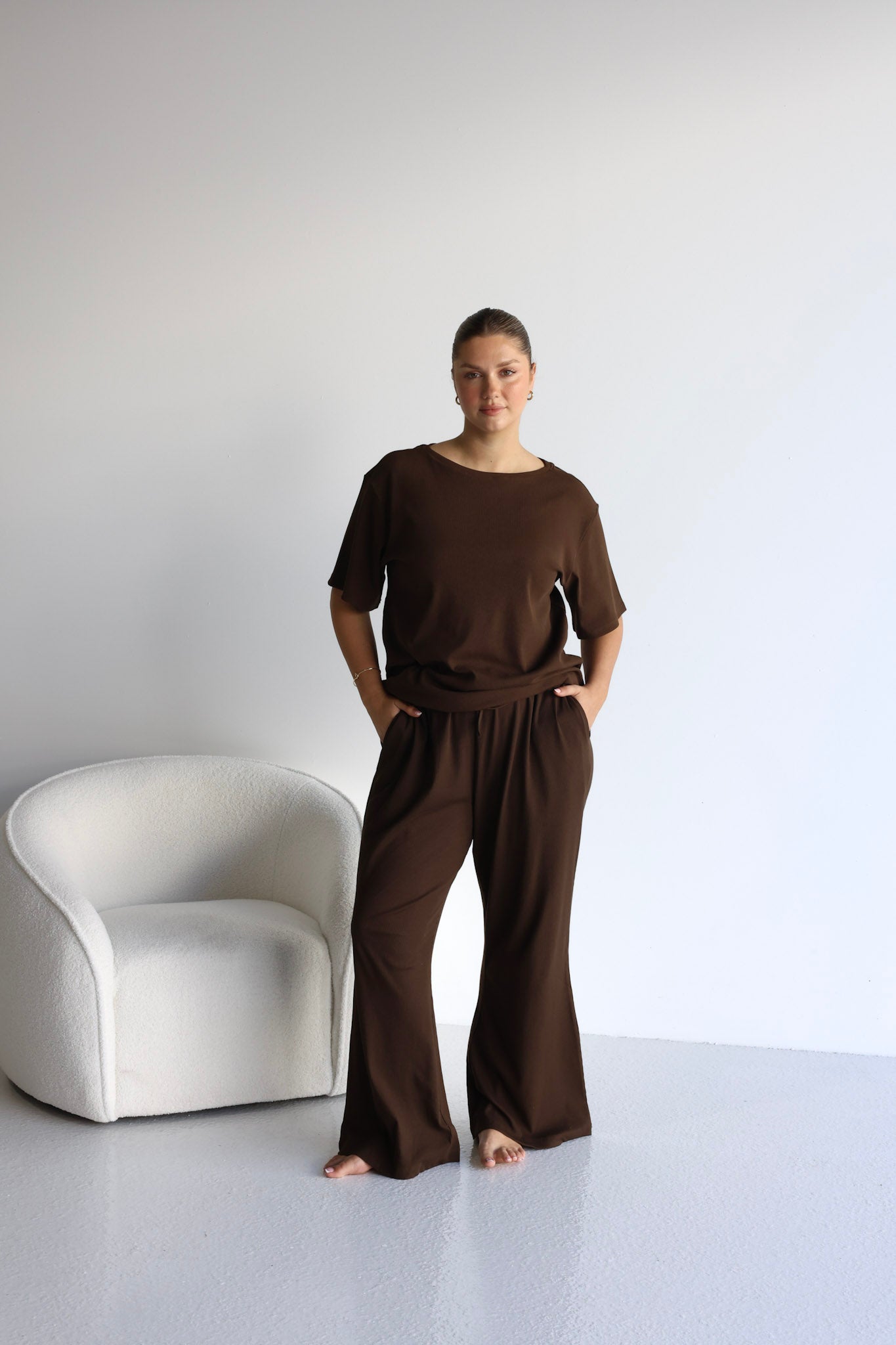 RAYLN RIB PANTS ESPRESSO